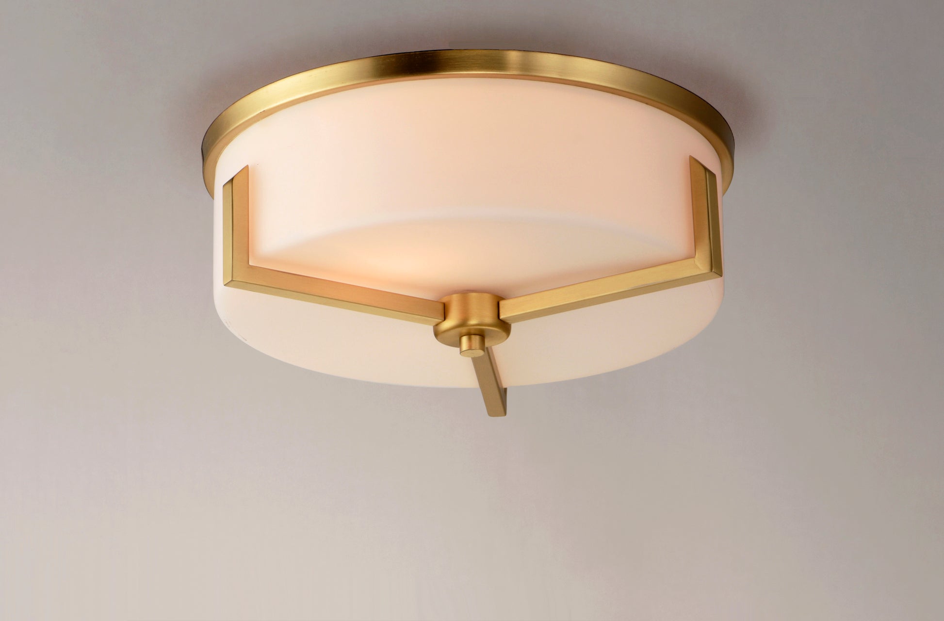 Dart 3-Light Flush Mount Satin Brass by Maxim Lighting