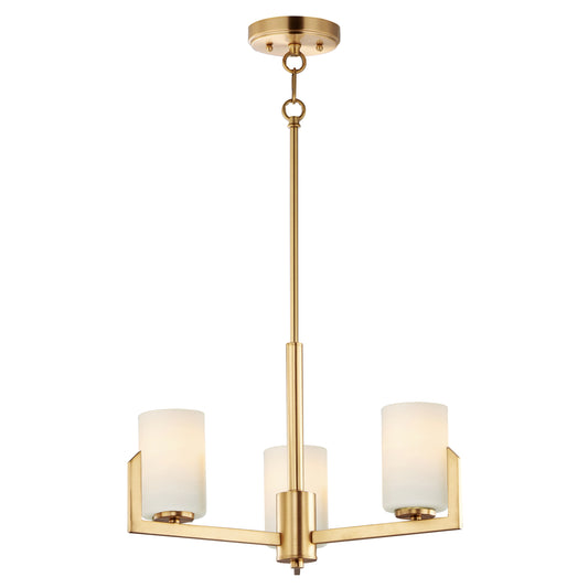 Dart 3-Light Chandelier Satin Brass by Maxim Lighting