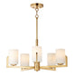Dart 5-Light Chandelier Satin Brass by Maxim Lighting
