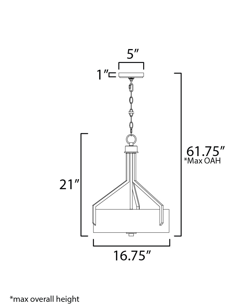 Dart 3-Light Pendant Black by Maxim Lighting