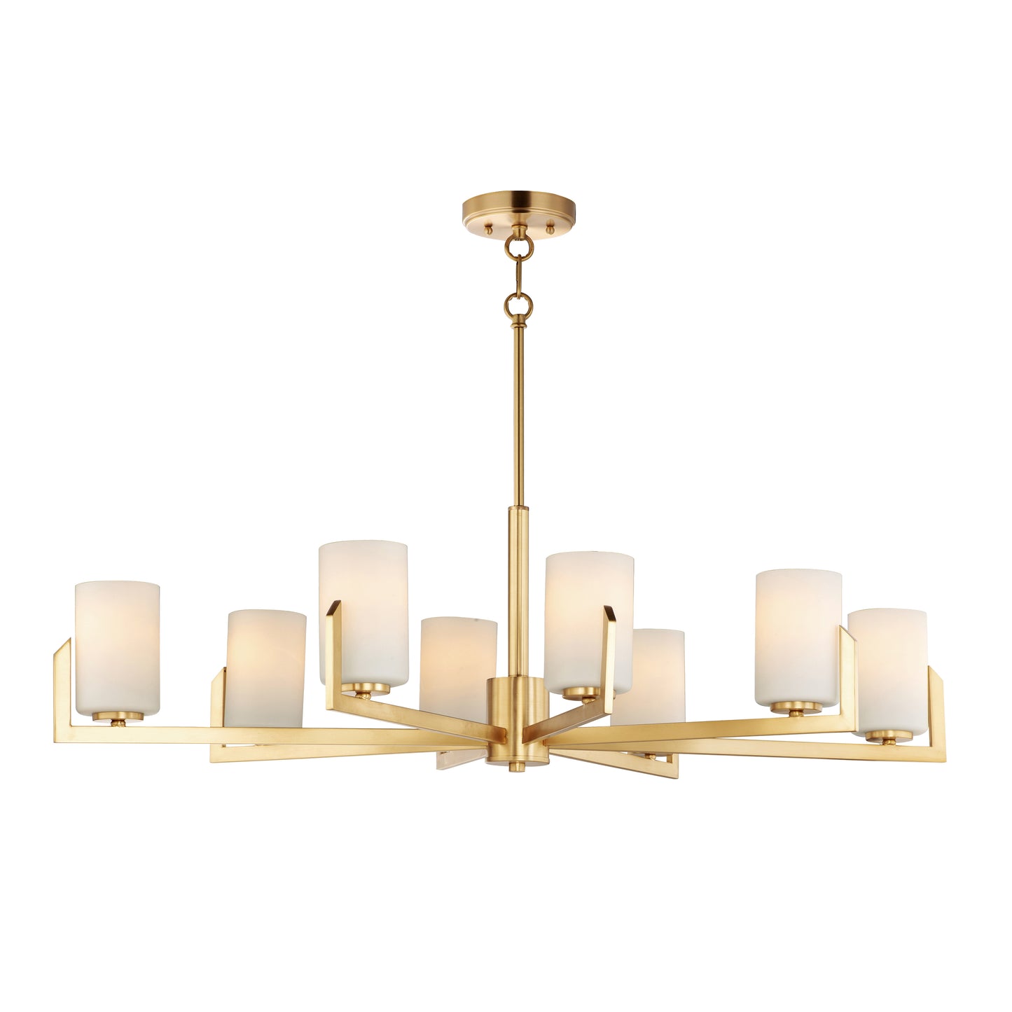 Dart 8-Light Chandelier Satin Brass by Maxim Lighting