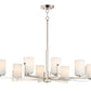 Dart 8-Light Chandelier Satin Nickel by Maxim Lighting