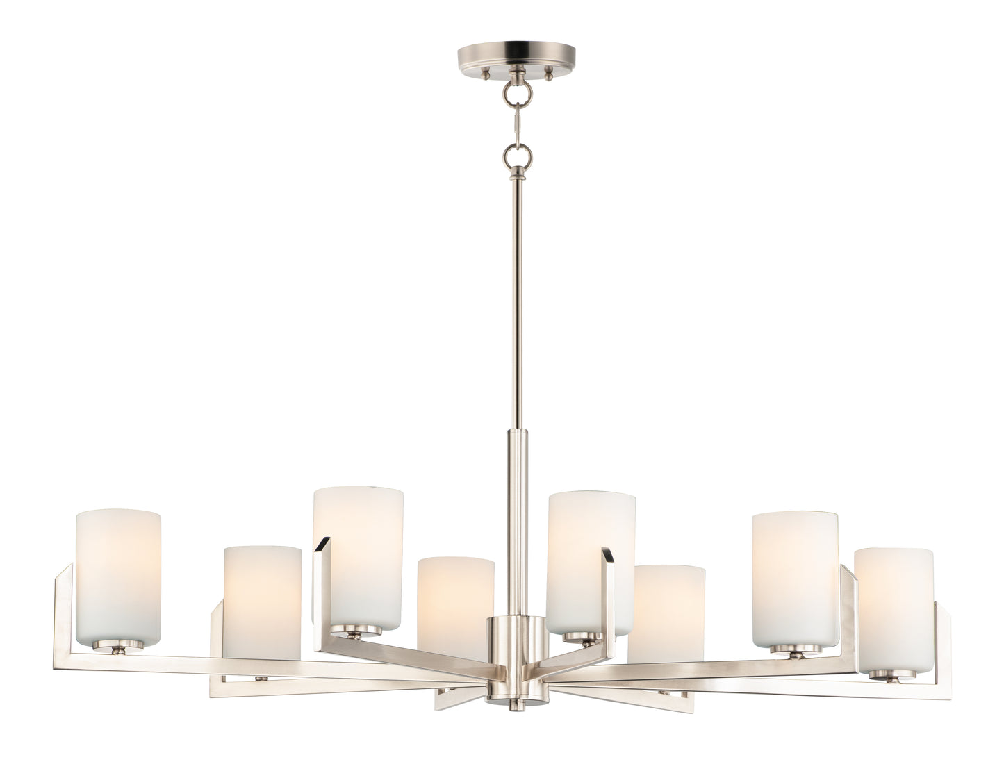 Dart 8-Light Chandelier Satin Nickel by Maxim Lighting