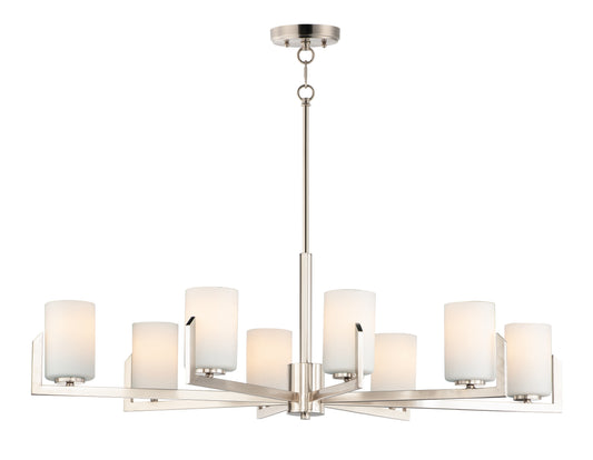 Dart 8-Light Chandelier Satin Nickel by Maxim Lighting