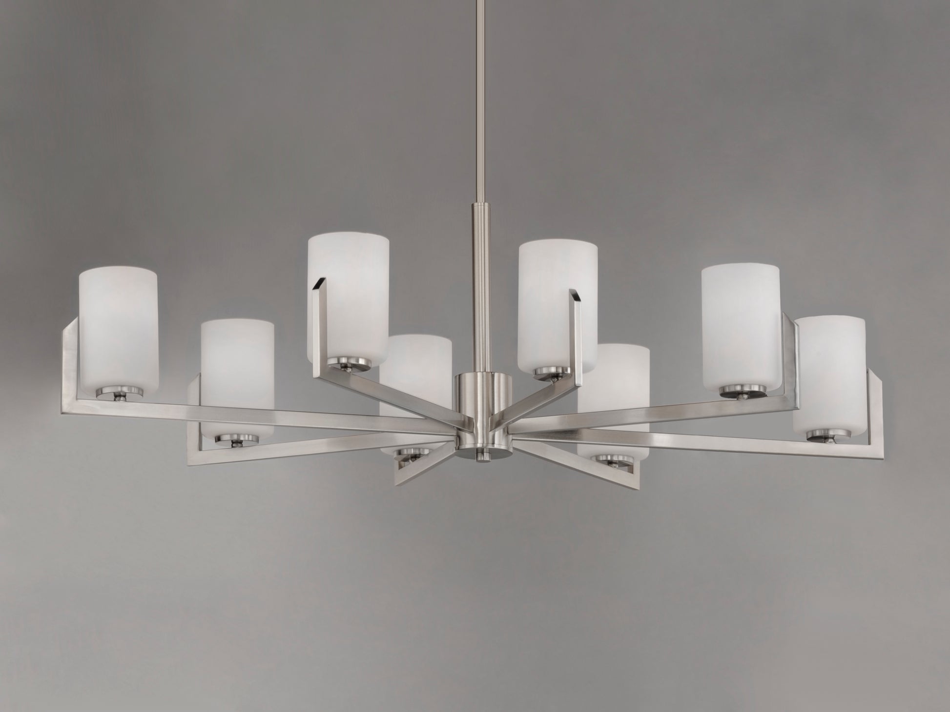 Dart 8-Light Chandelier Satin Nickel by Maxim Lighting