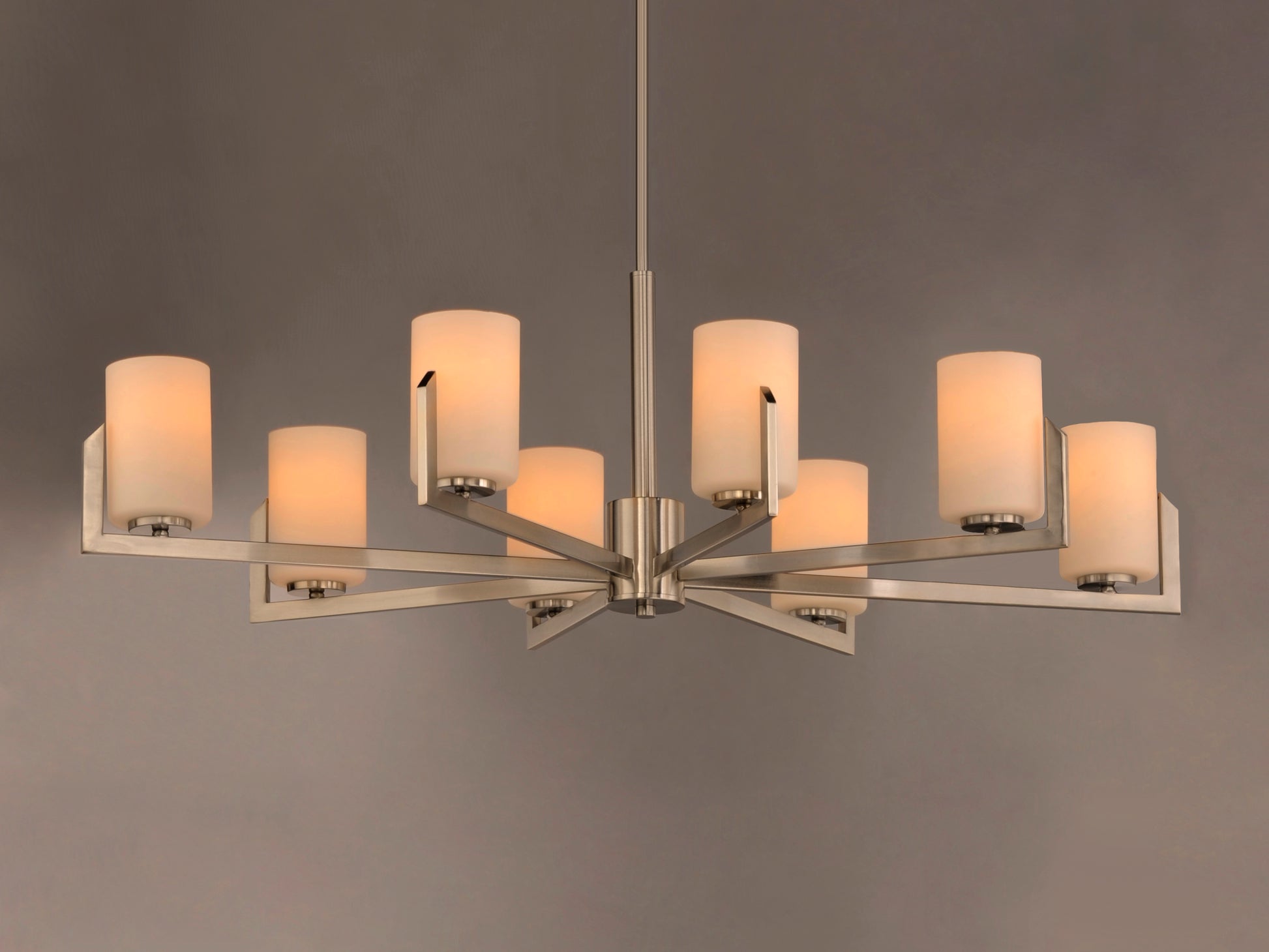 Dart 8-Light Chandelier Satin Nickel by Maxim Lighting