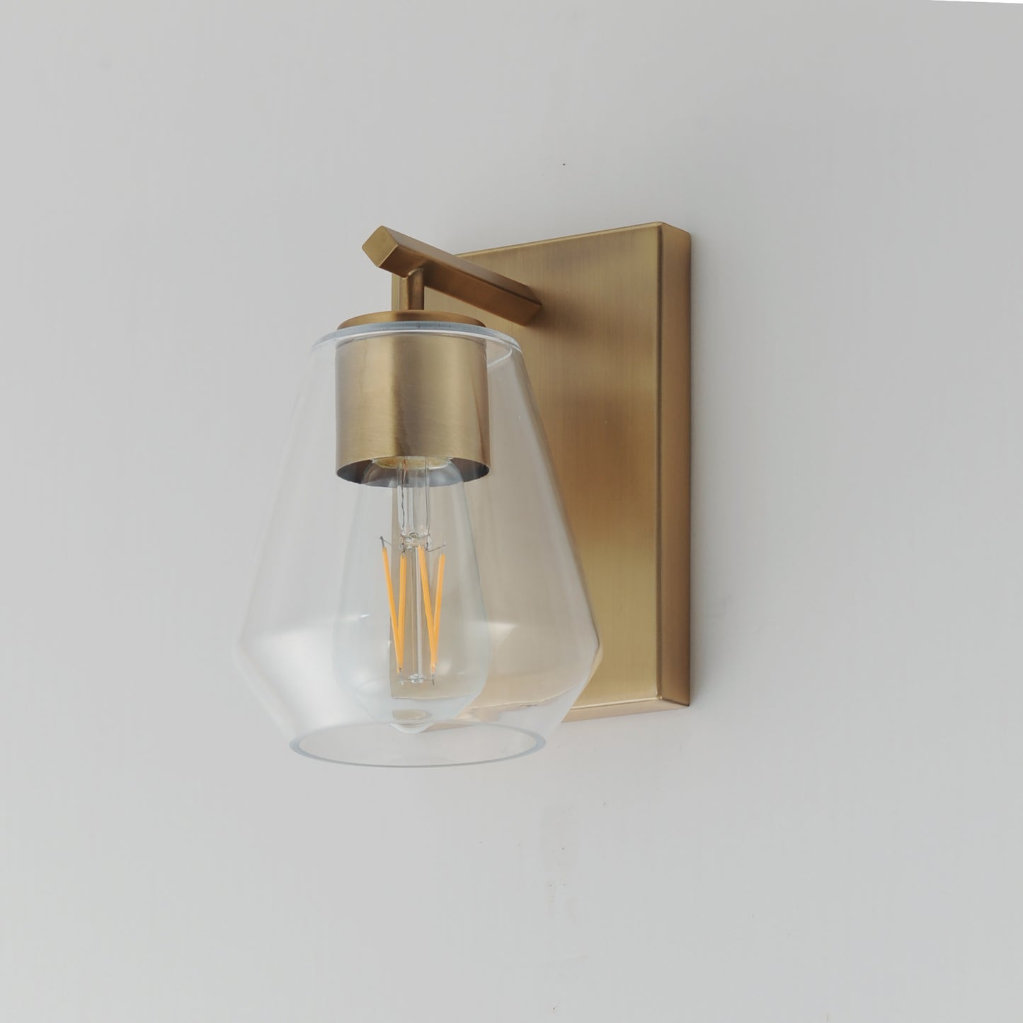Geode Sconce Natural Aged Brass by Maxim Lighting