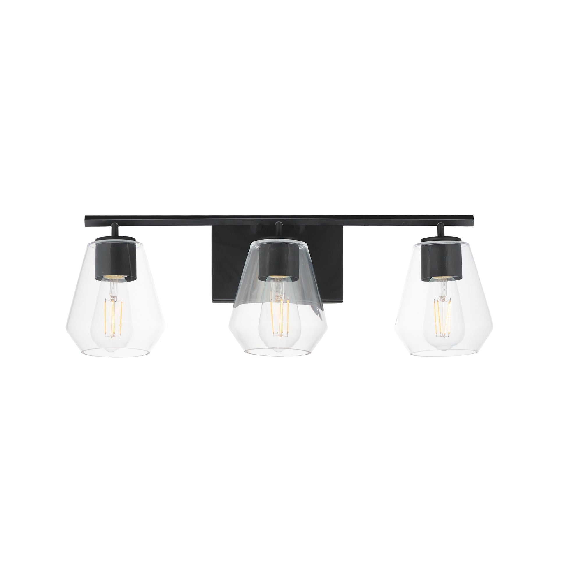 Geode 3-Light Bath Vanity Black by Maxim Lighting