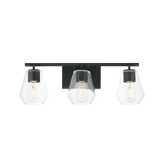 Geode 3-Light Bath Vanity Black by Maxim Lighting