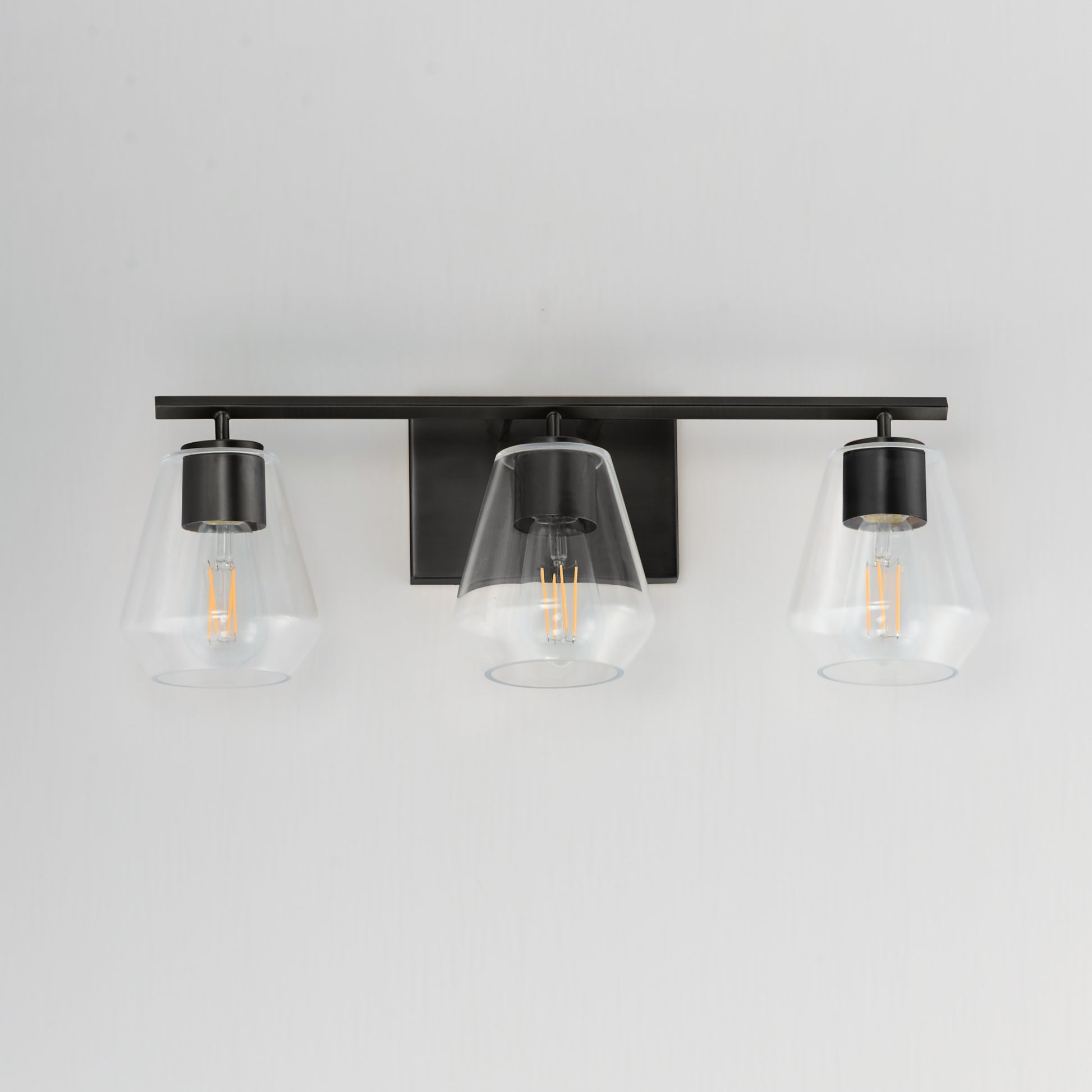 Geode 3-Light Bath Vanity Black by Maxim Lighting