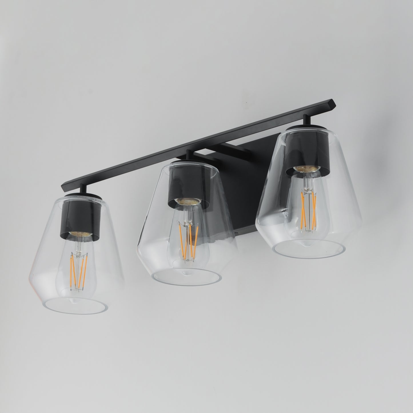 Geode 3-Light Bath Vanity Black by Maxim Lighting