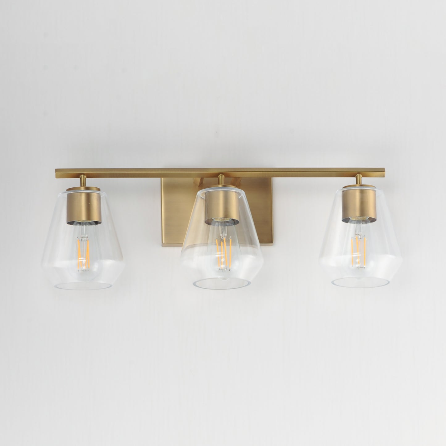 Geode 3-Light Bath Vanity Natural Aged Brass by Maxim Lighting