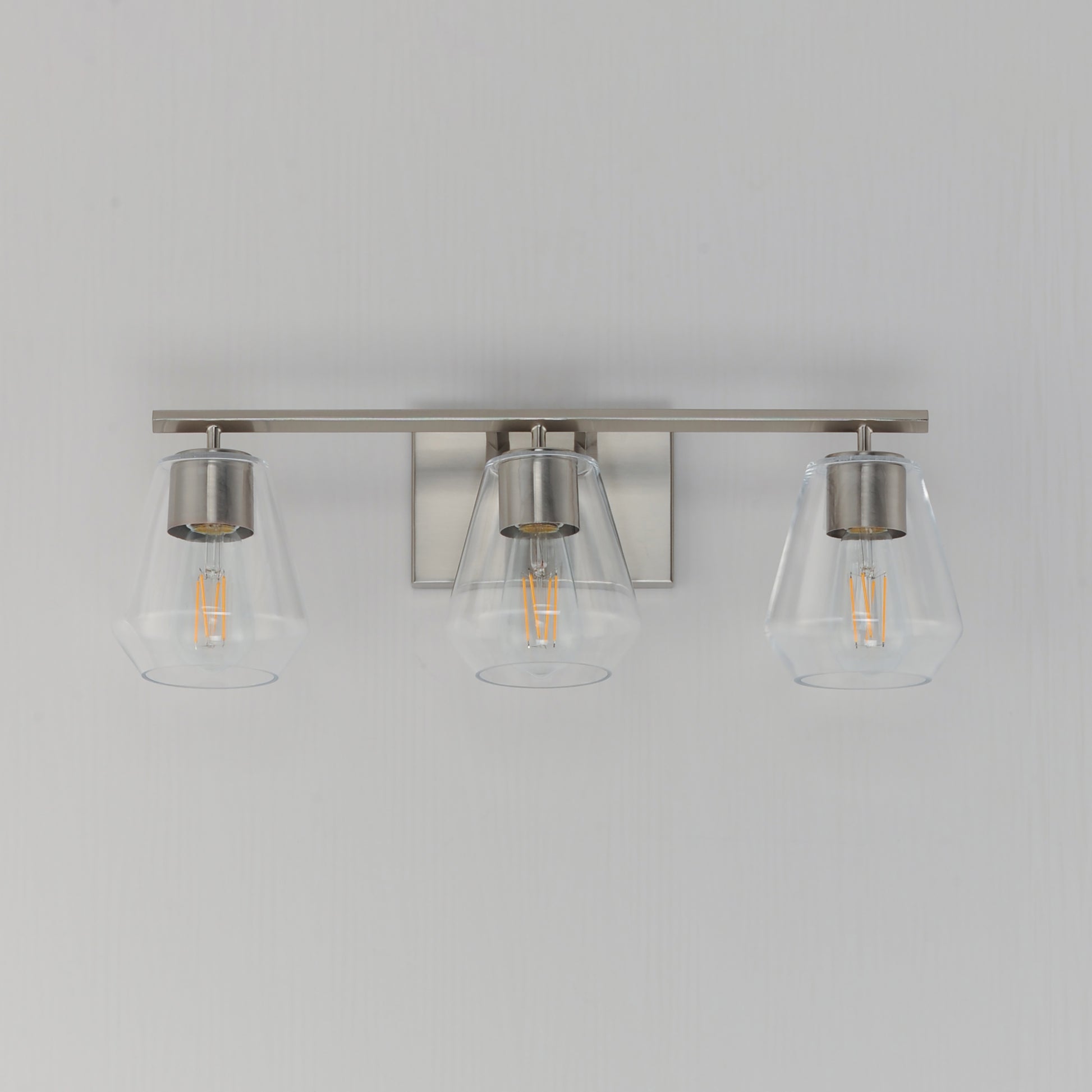 Geode 3-Light Bath Vanity Satin Nickel by Maxim Lighting