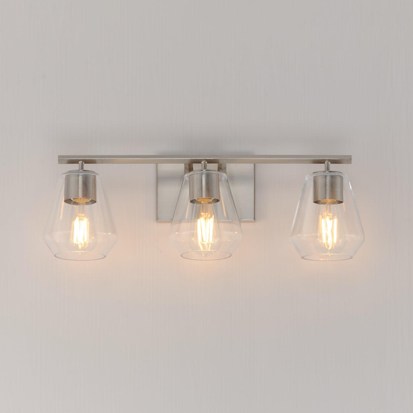 Geode 3-Light Bath Vanity Satin Nickel by Maxim Lighting