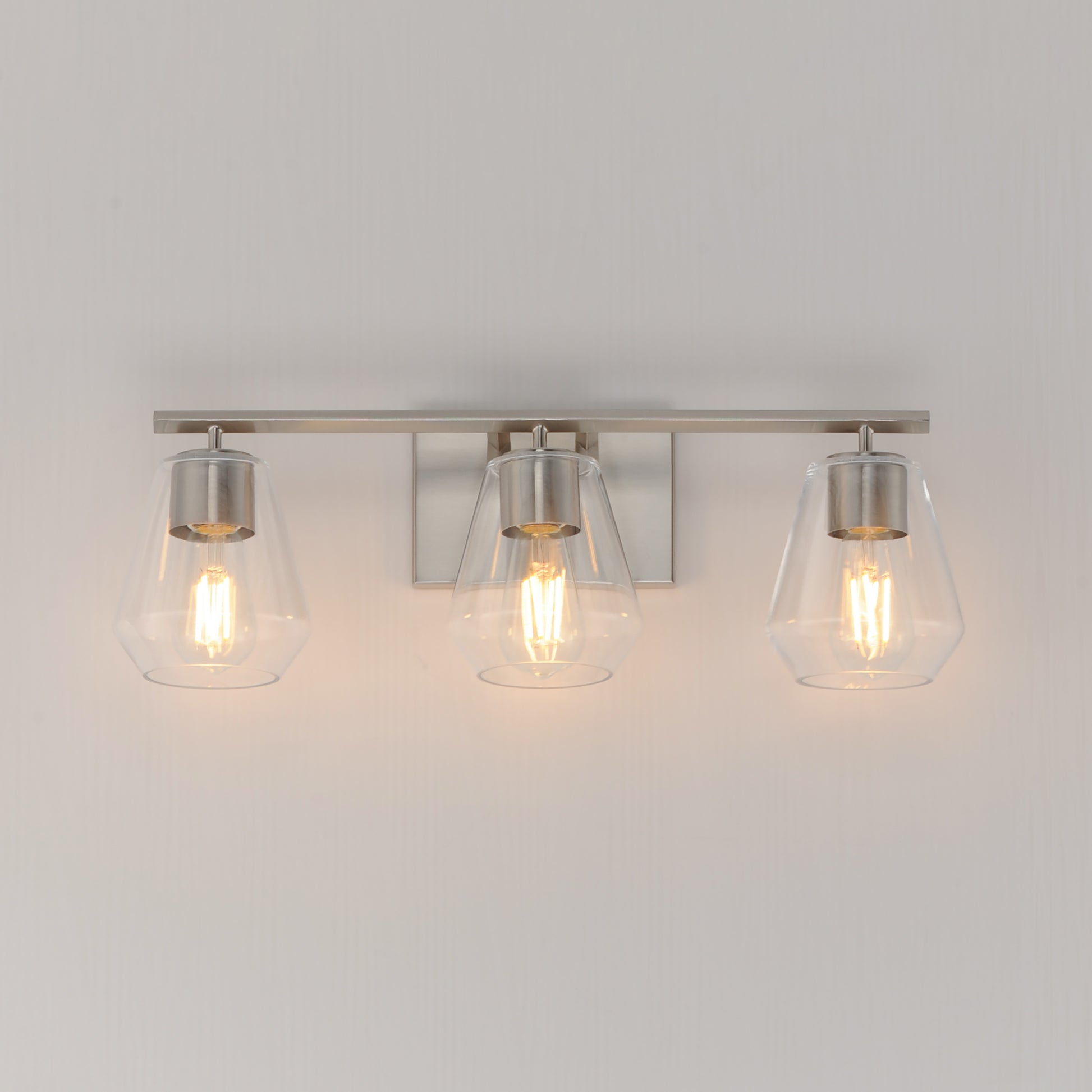Geode 3-Light Bath Vanity Satin Nickel by Maxim Lighting