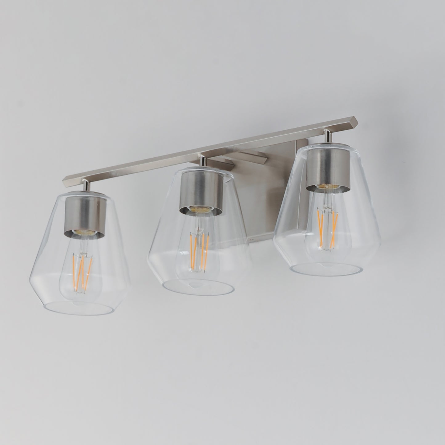 Geode 3-Light Bath Vanity Satin Nickel by Maxim Lighting