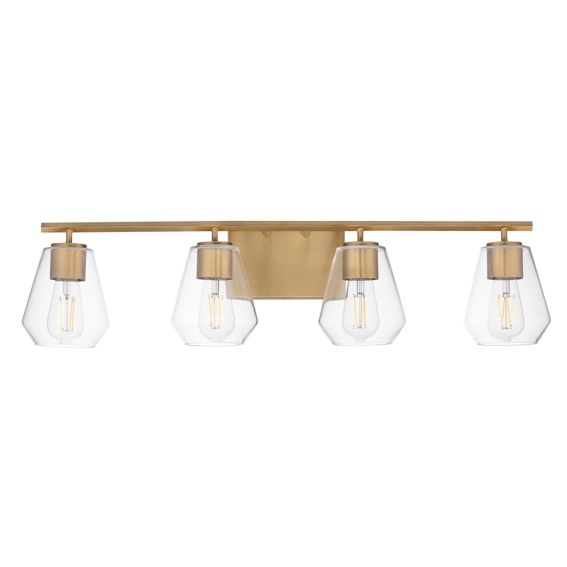 Geode 4-Light Bath Vanity Natural Aged Brass by Maxim Lighting