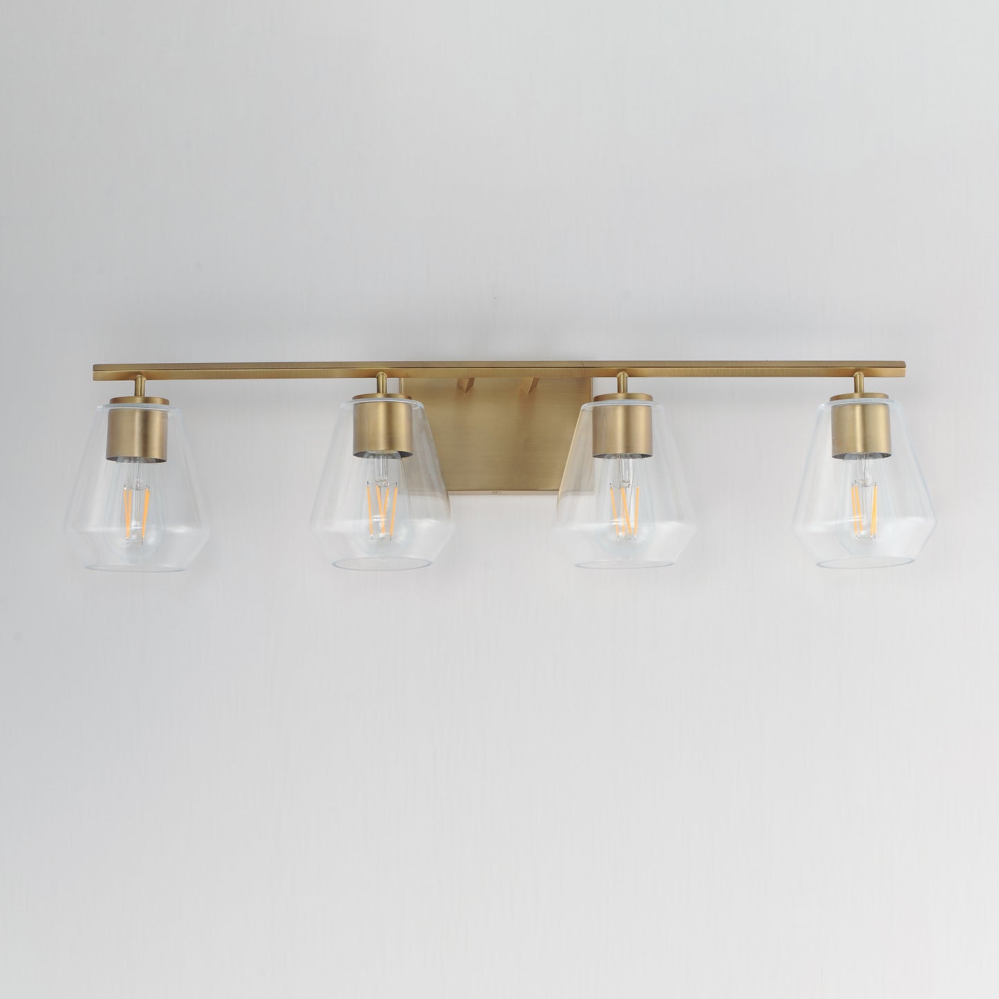 Geode 4-Light Bath Vanity Natural Aged Brass by Maxim Lighting