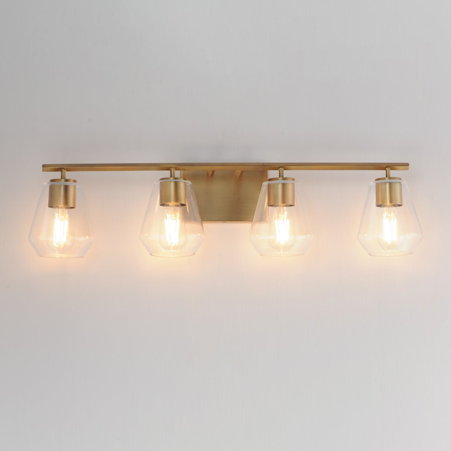 Geode 4-Light Bath Vanity Natural Aged Brass by Maxim Lighting