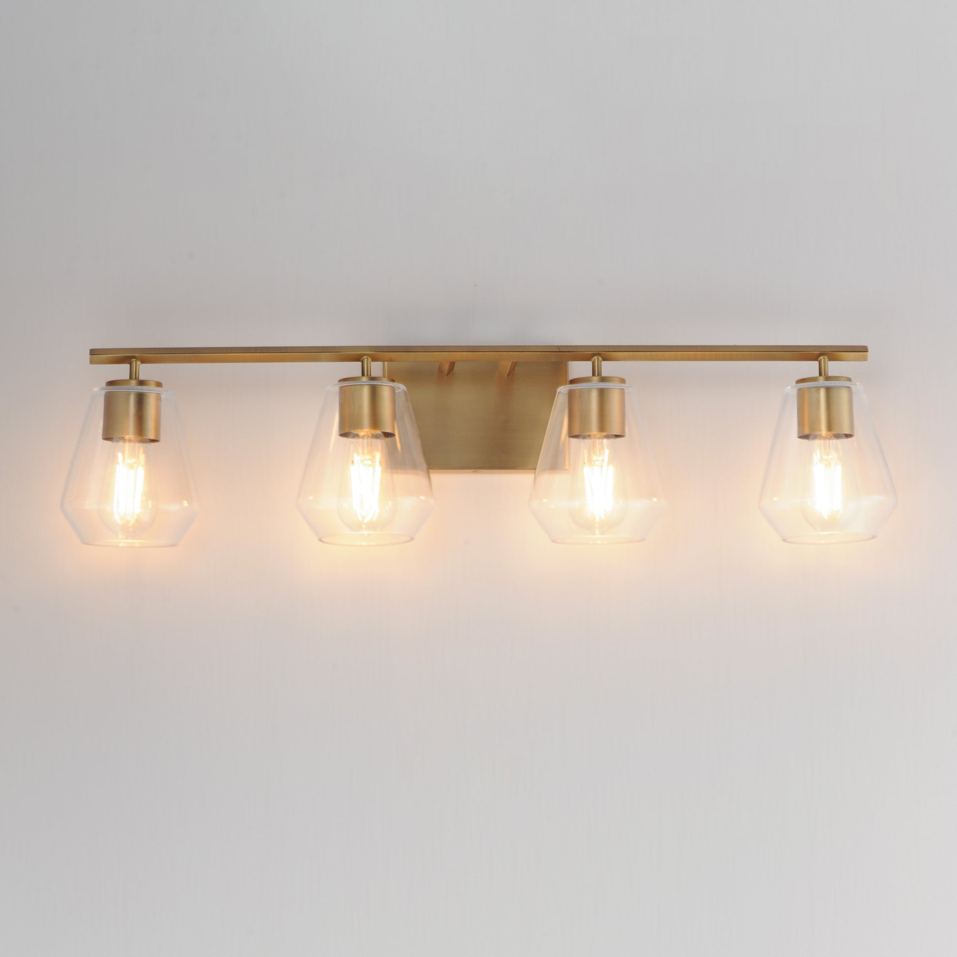 Geode 4-Light Bath Vanity Natural Aged Brass by Maxim Lighting