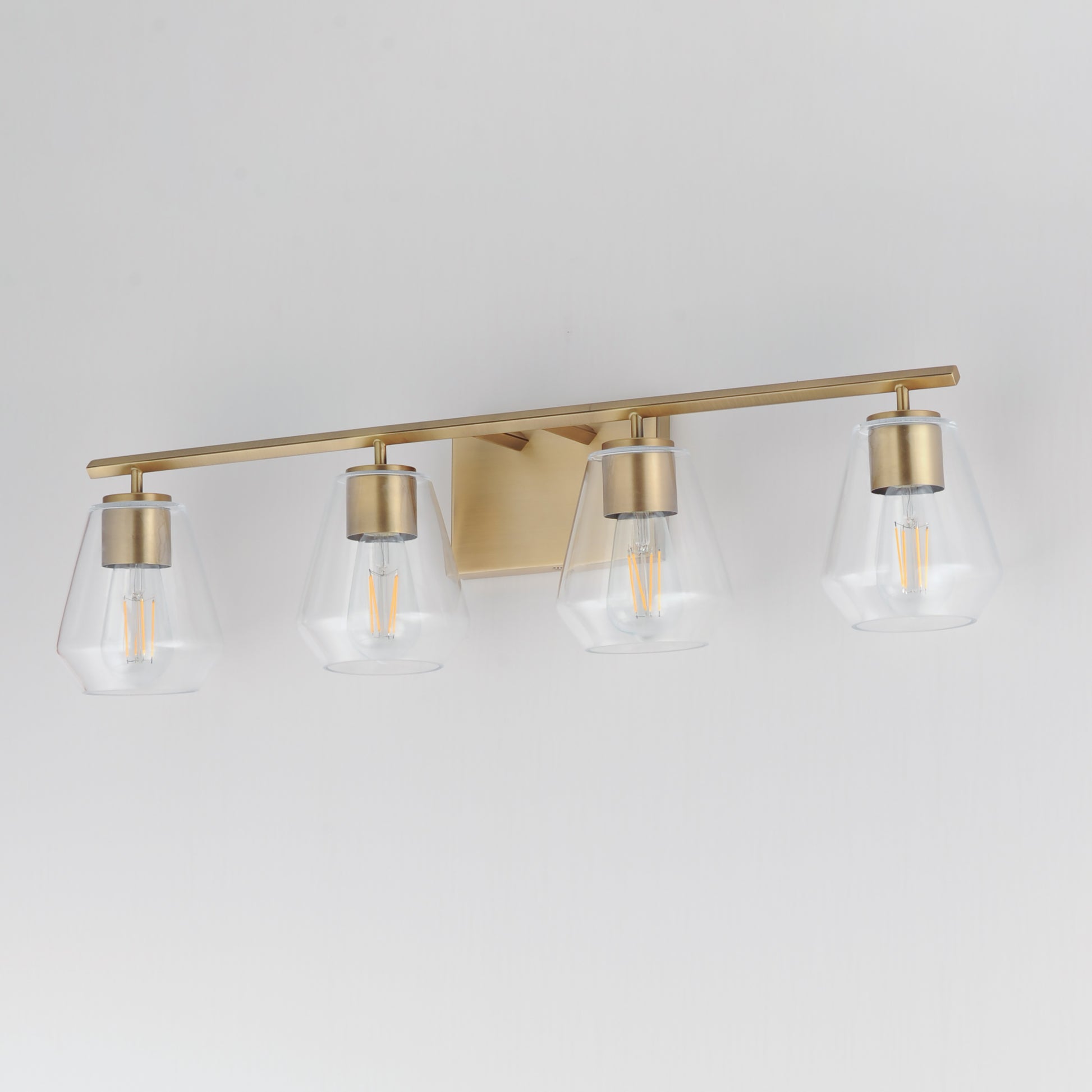 Geode 4-Light Bath Vanity Natural Aged Brass by Maxim Lighting