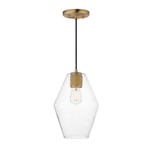 Geode Small Pendant Natural Aged Brass by Maxim Lighting