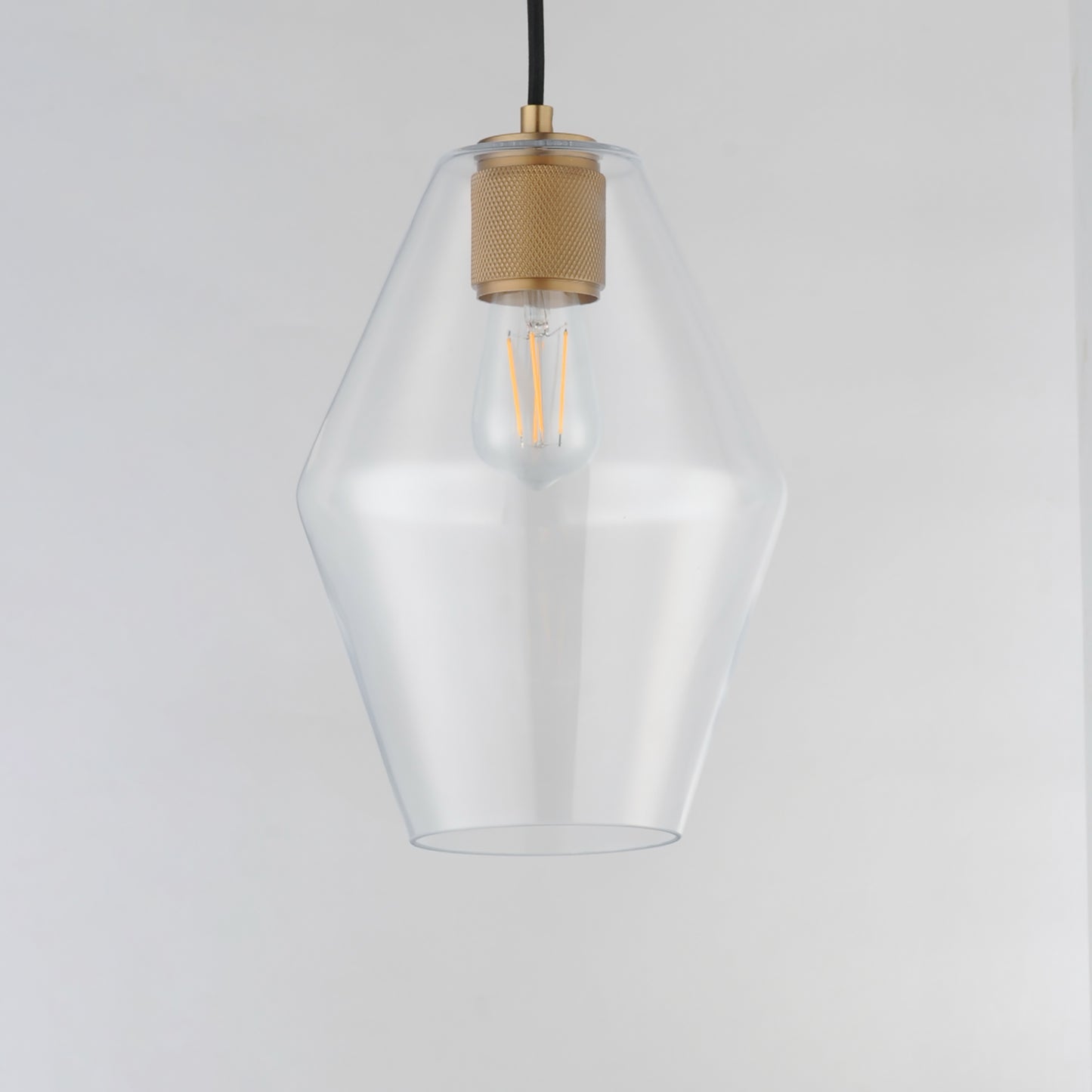 Geode Small Pendant Natural Aged Brass by Maxim Lighting