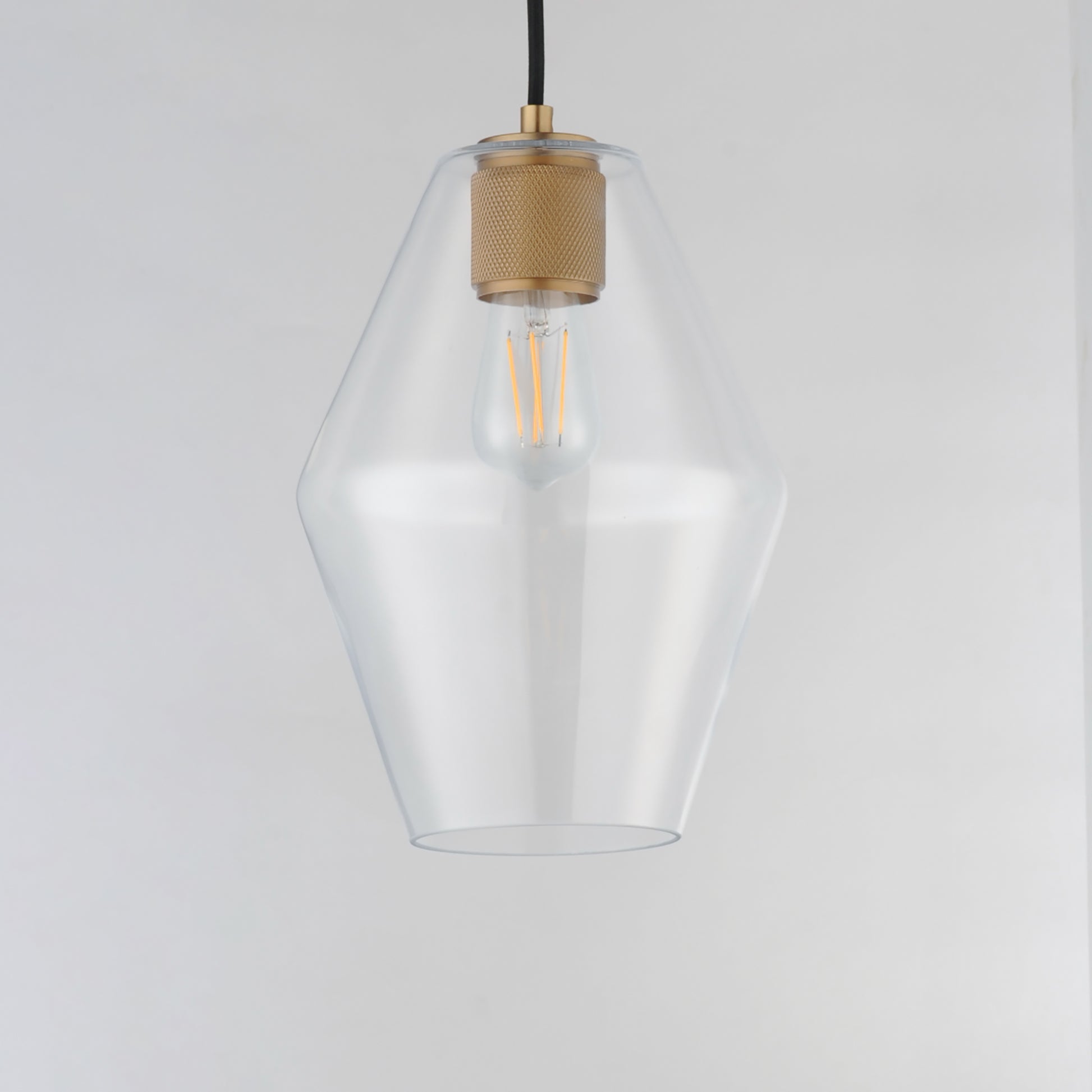 Geode Small Pendant Natural Aged Brass by Maxim Lighting