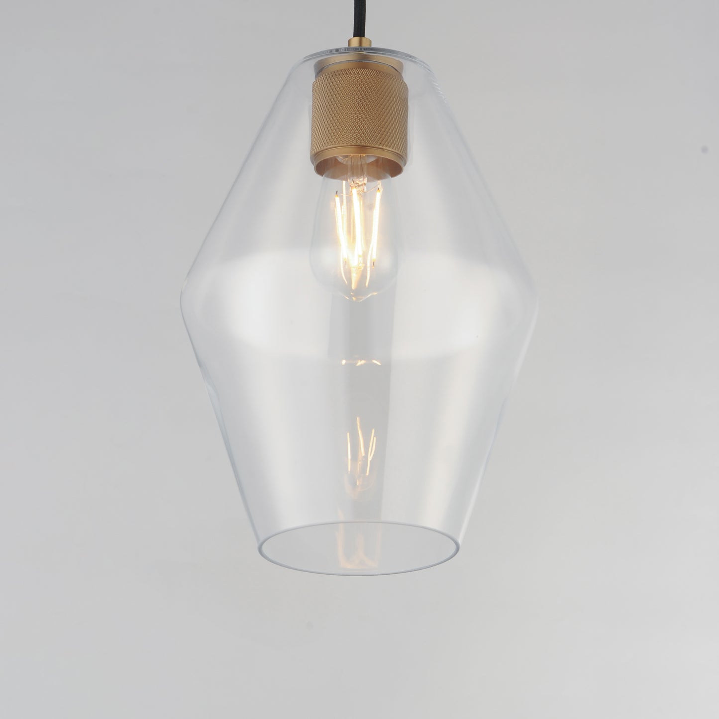 Geode Small Pendant Natural Aged Brass by Maxim Lighting