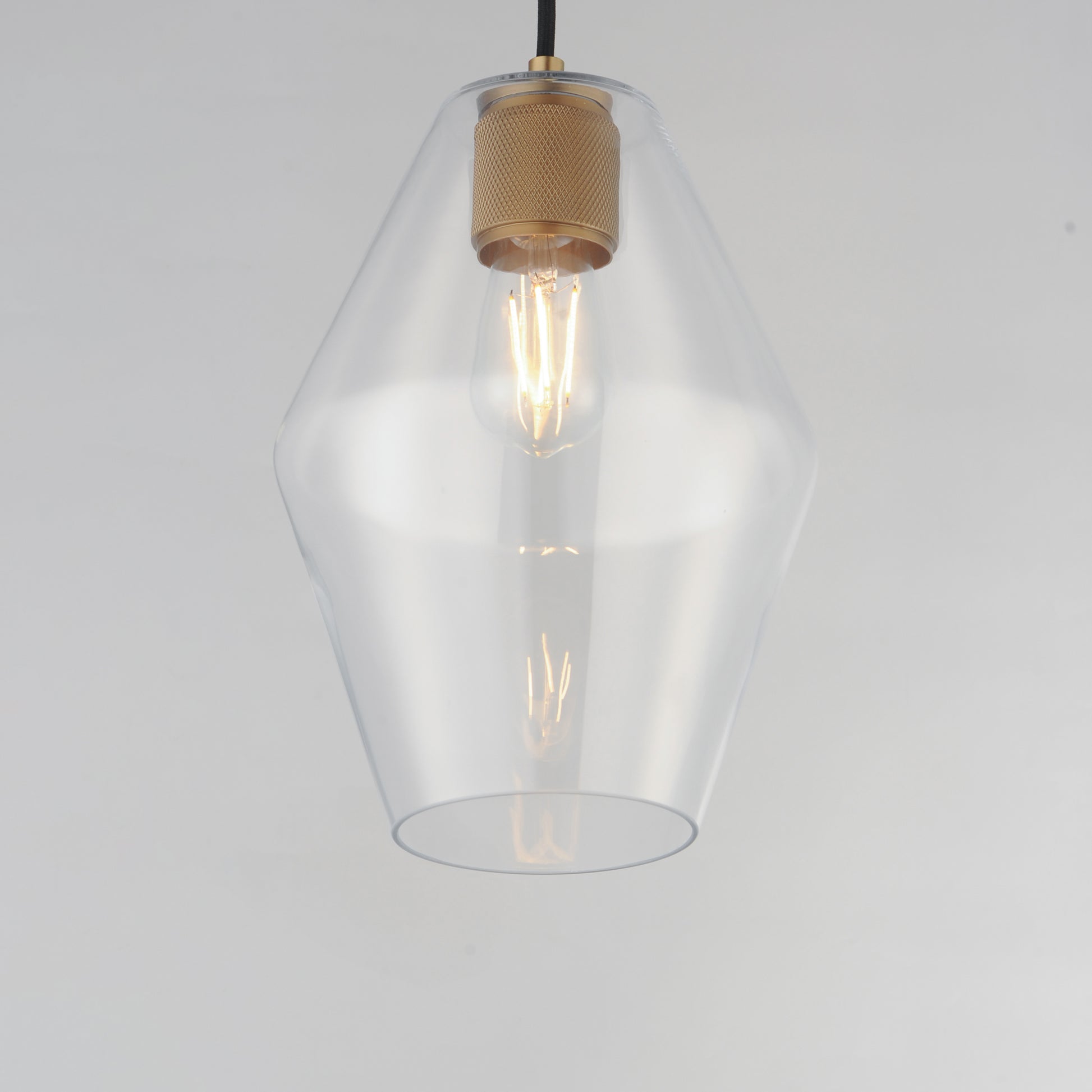 Geode Small Pendant Natural Aged Brass by Maxim Lighting