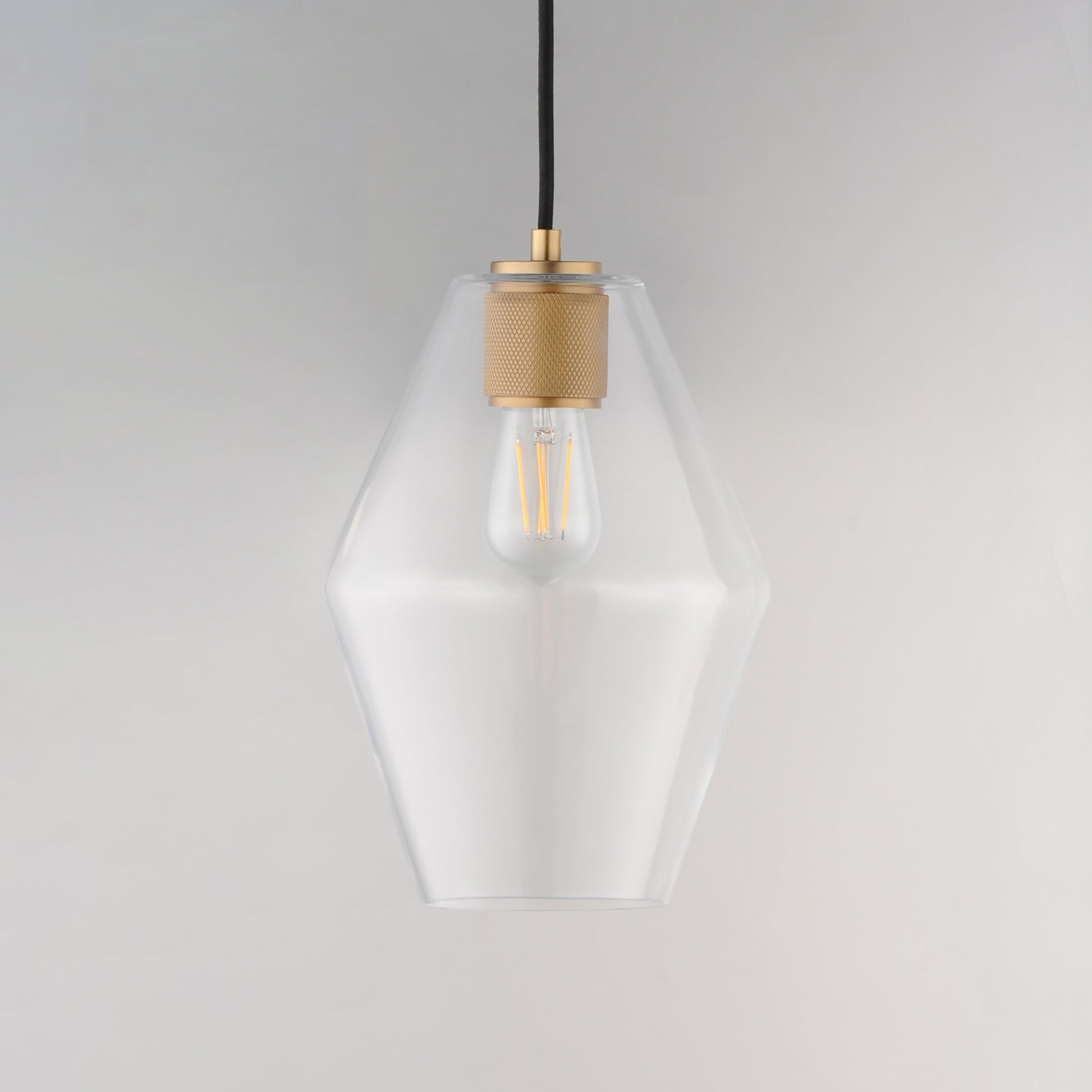 Geode Small Pendant Natural Aged Brass by Maxim Lighting