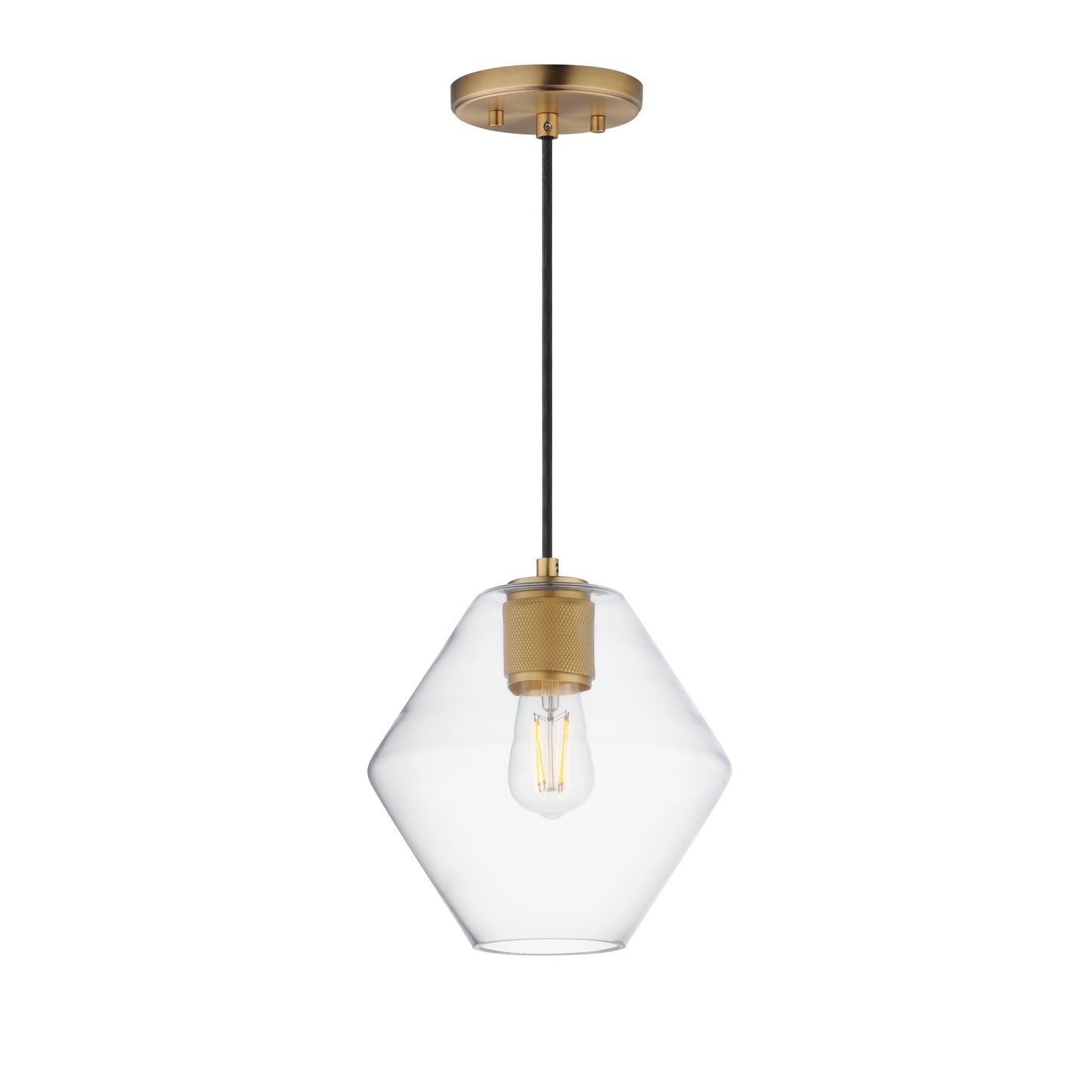 Geode Medium Pendant Natural Aged Brass by Maxim Lighting