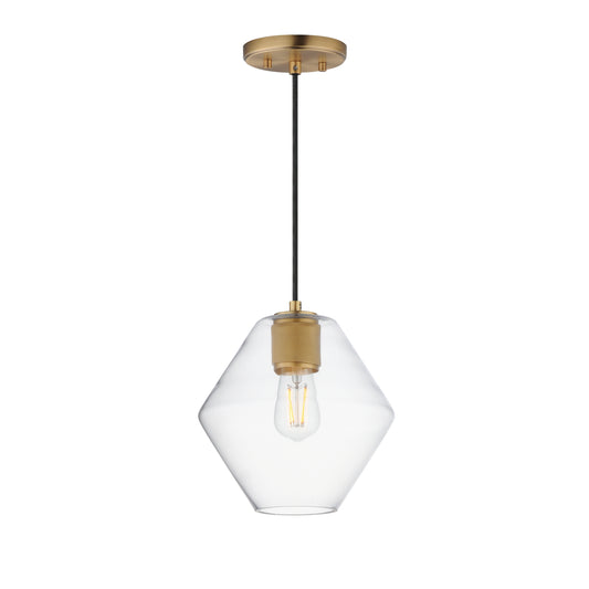 Geode Medium Pendant Natural Aged Brass by Maxim Lighting