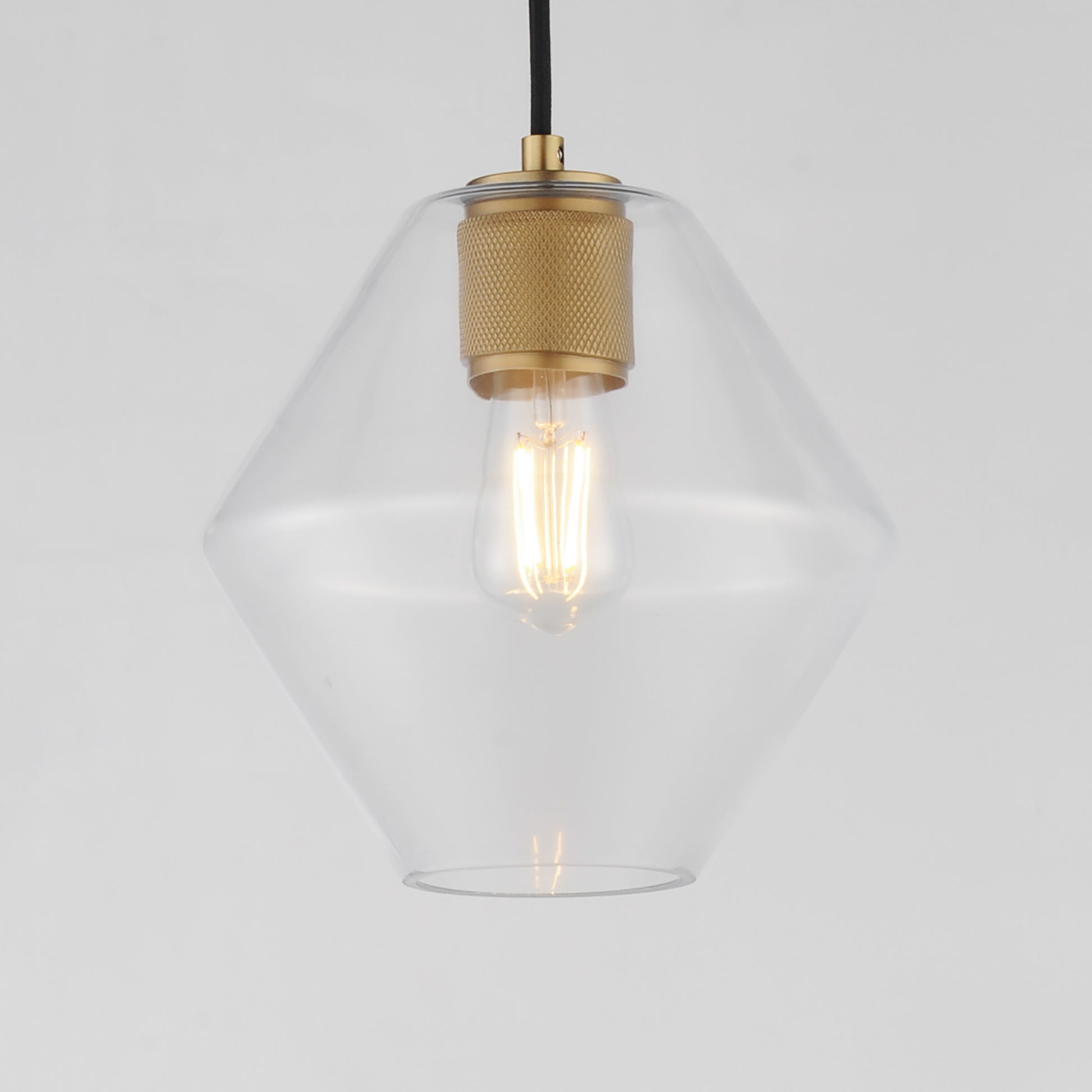 Geode Medium Pendant Natural Aged Brass by Maxim Lighting