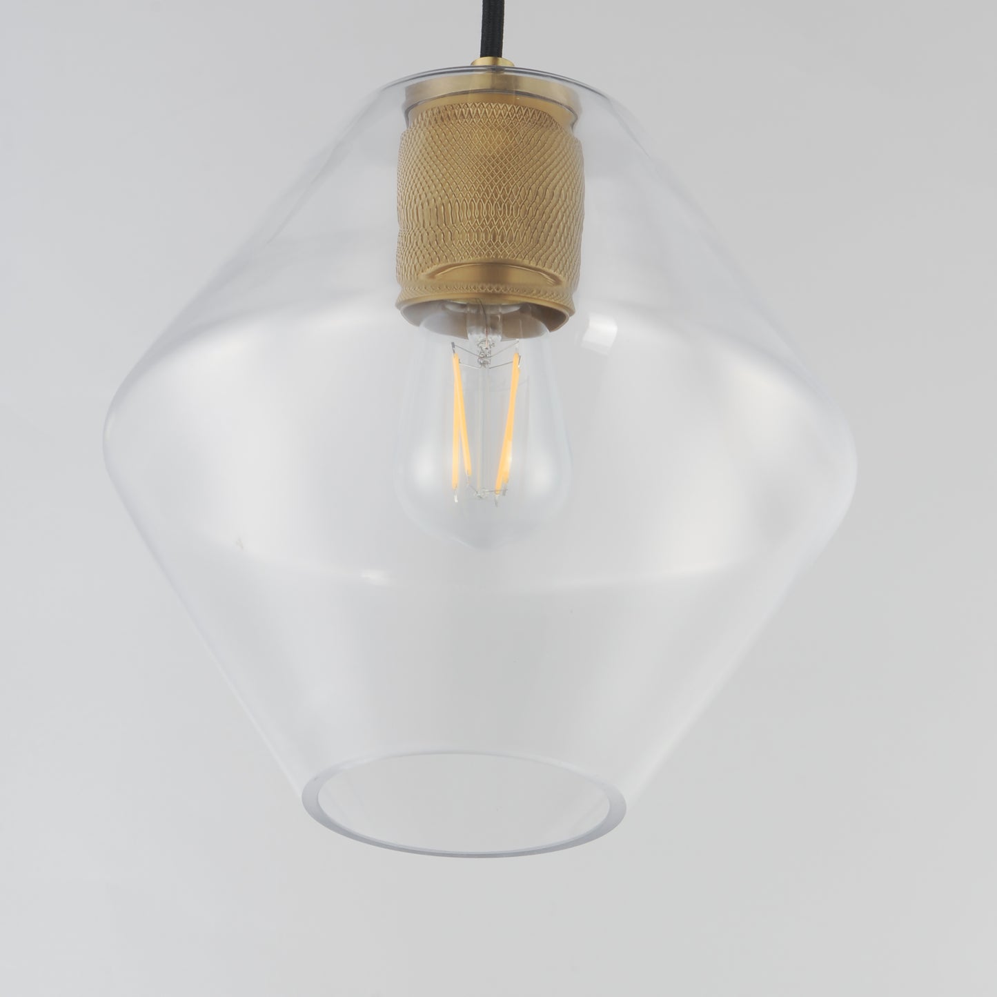 Geode Medium Pendant Natural Aged Brass by Maxim Lighting
