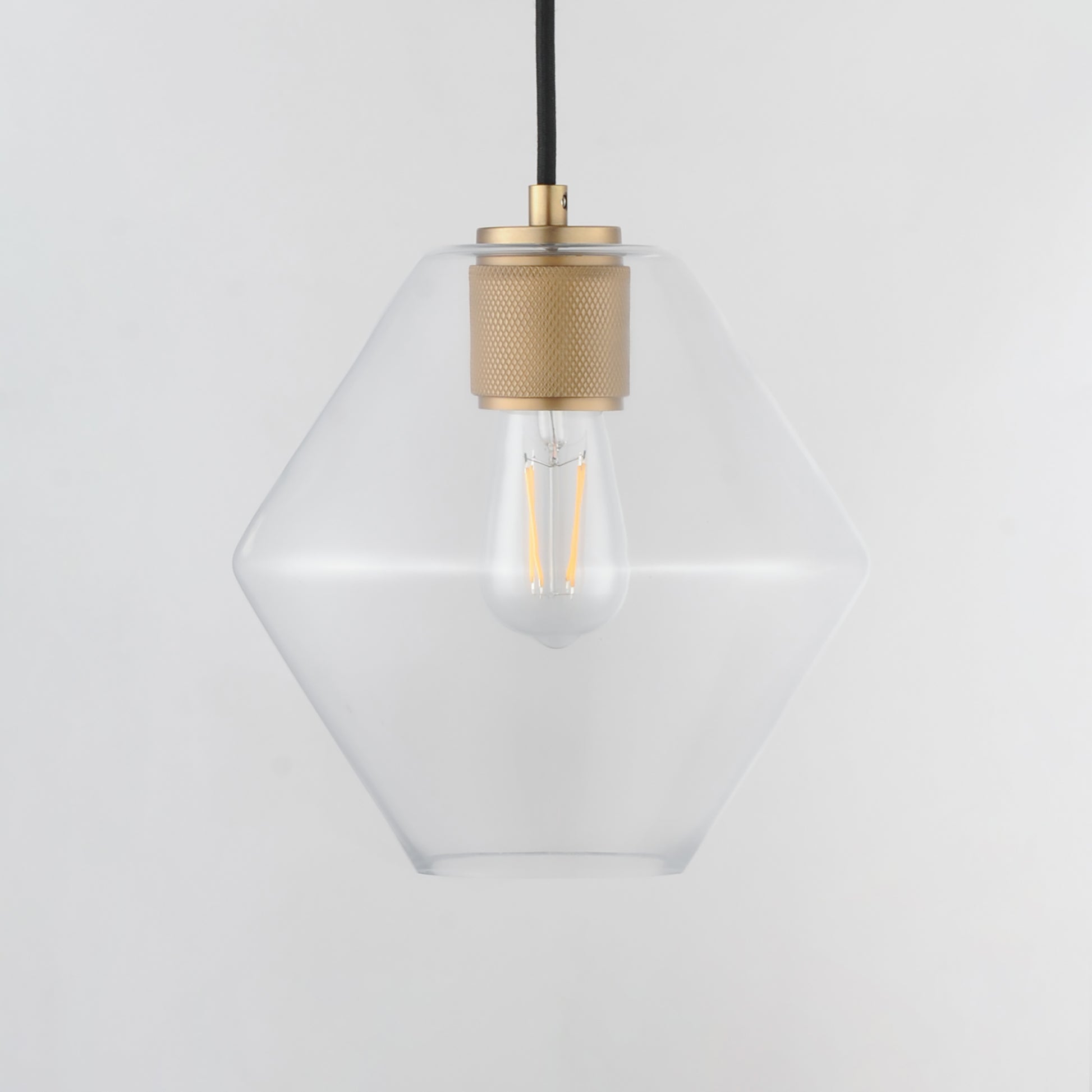Geode Medium Pendant Natural Aged Brass by Maxim Lighting