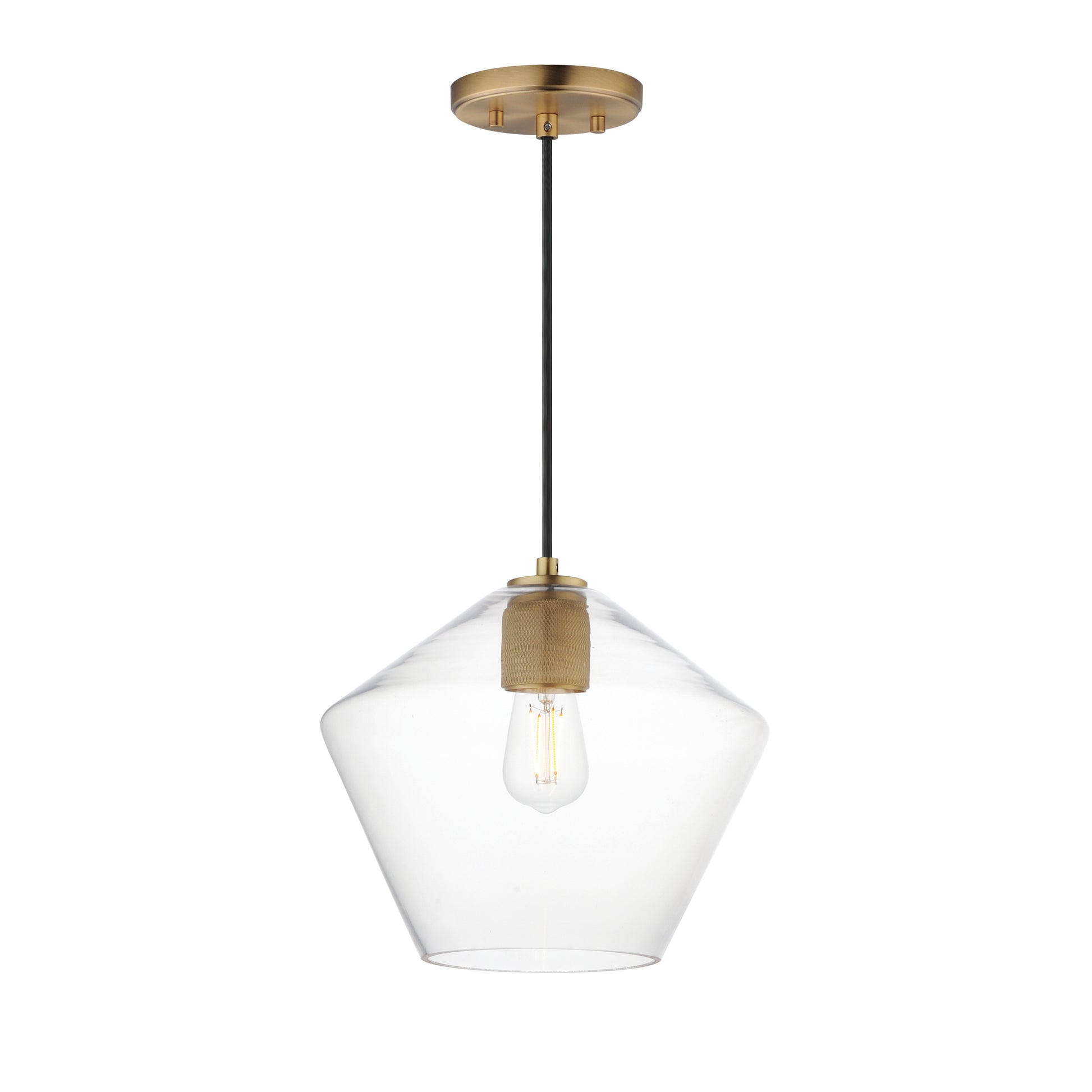 Geode Large Pendant Natural Aged Brass by Maxim Lighting