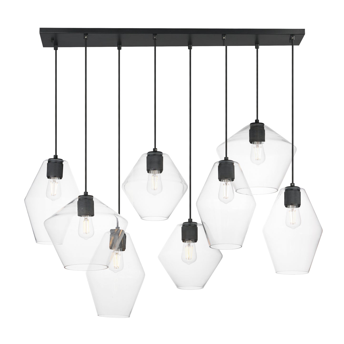 Geode 8-Light Pendant Black by Maxim Lighting