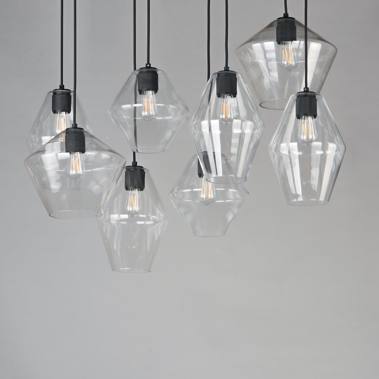 Geode 8-Light Pendant Black by Maxim Lighting