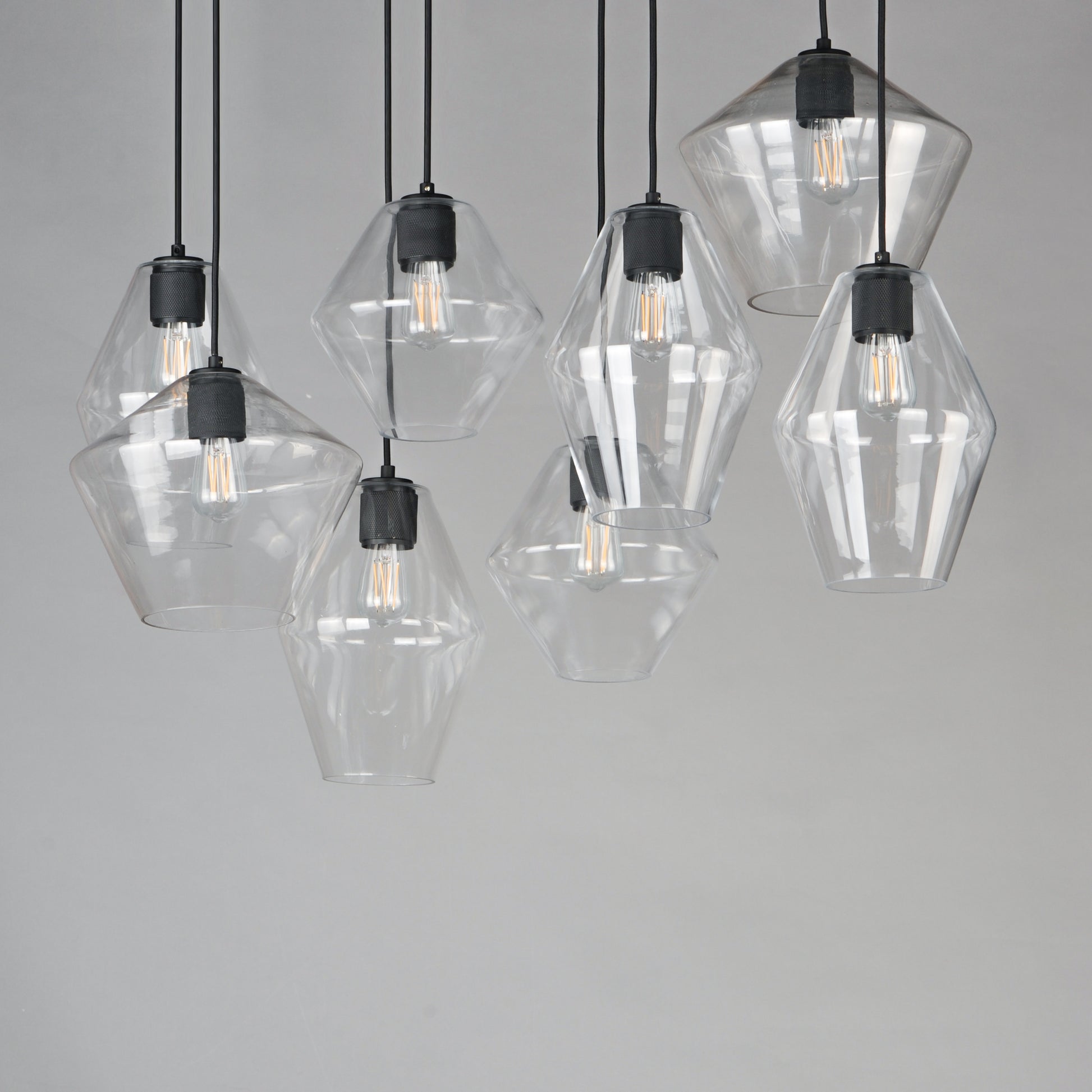 Geode 8-Light Pendant Black by Maxim Lighting