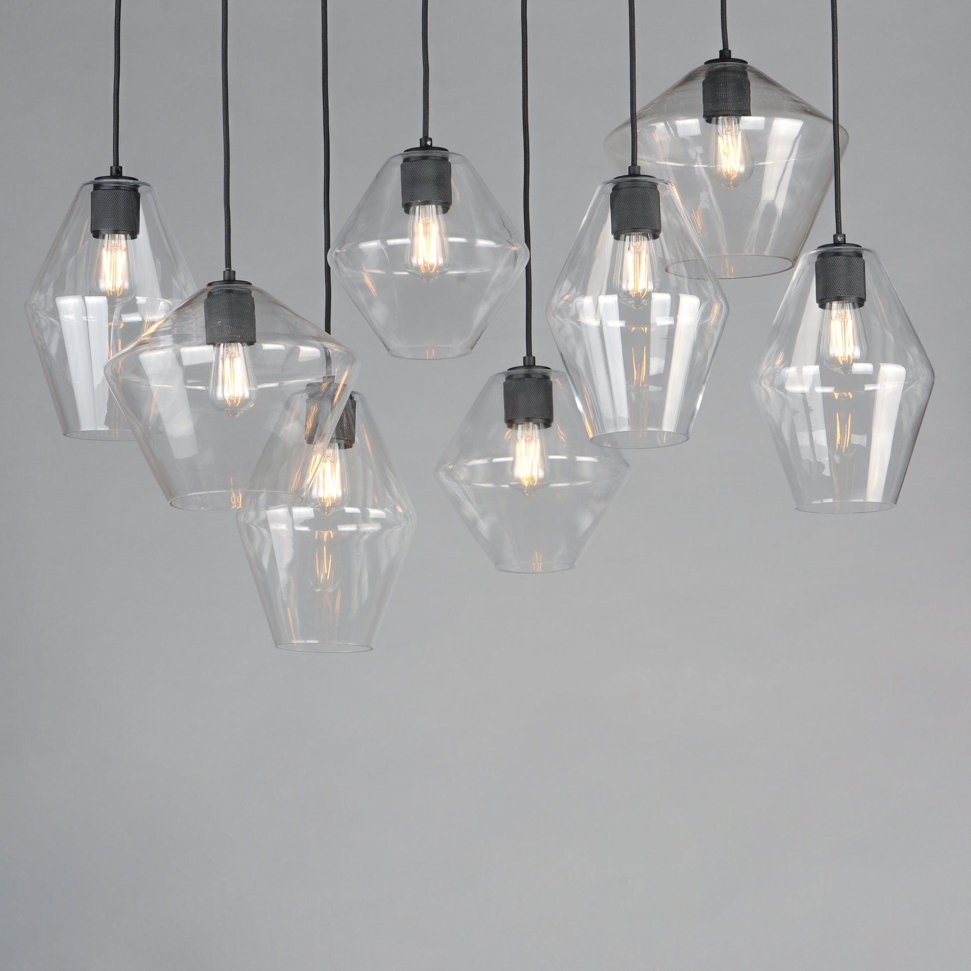 Geode 8-Light Pendant Black by Maxim Lighting