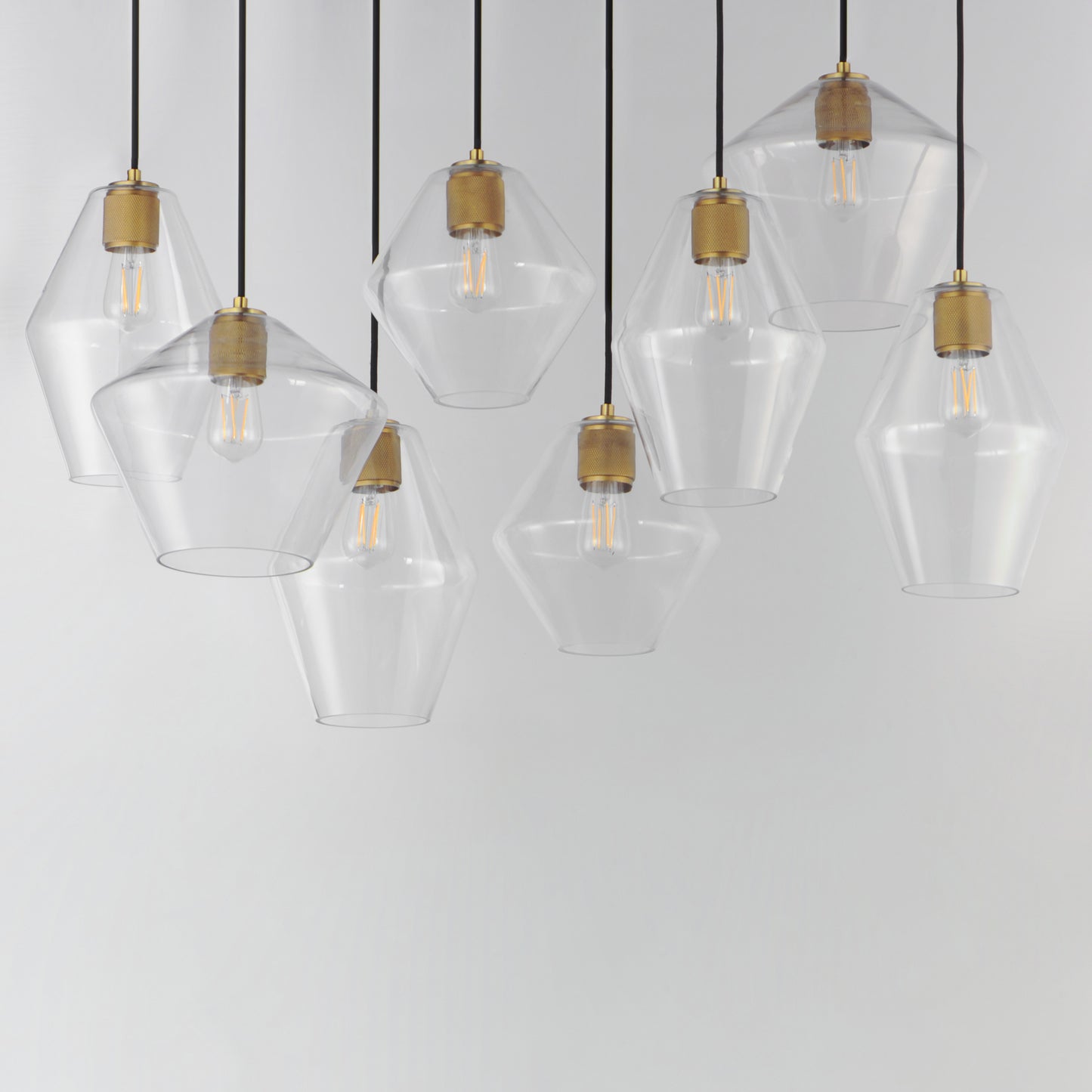 Geode 8-Light Pendant Natural Aged Brass by Maxim Lighting
