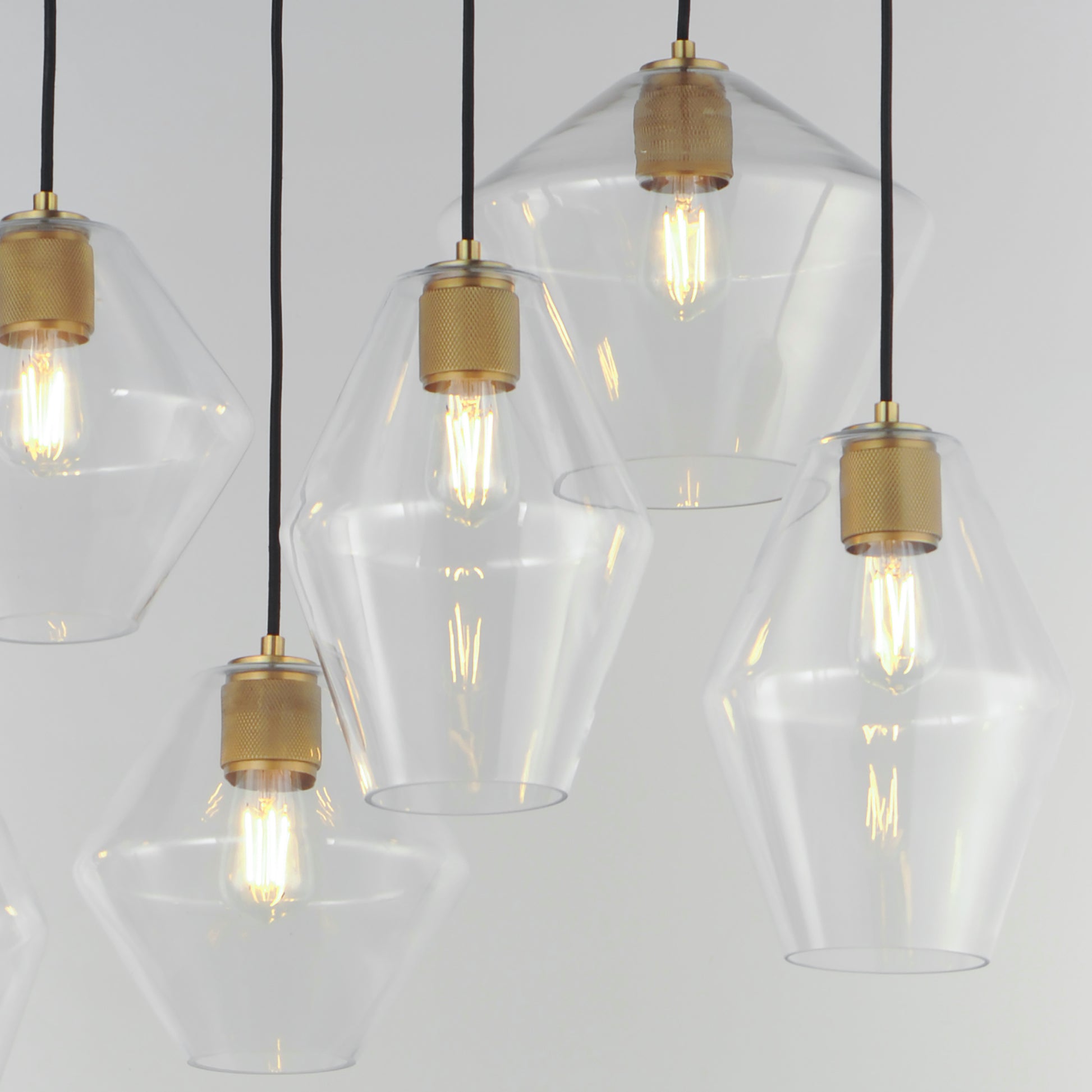 Geode 8-Light Pendant Natural Aged Brass by Maxim Lighting