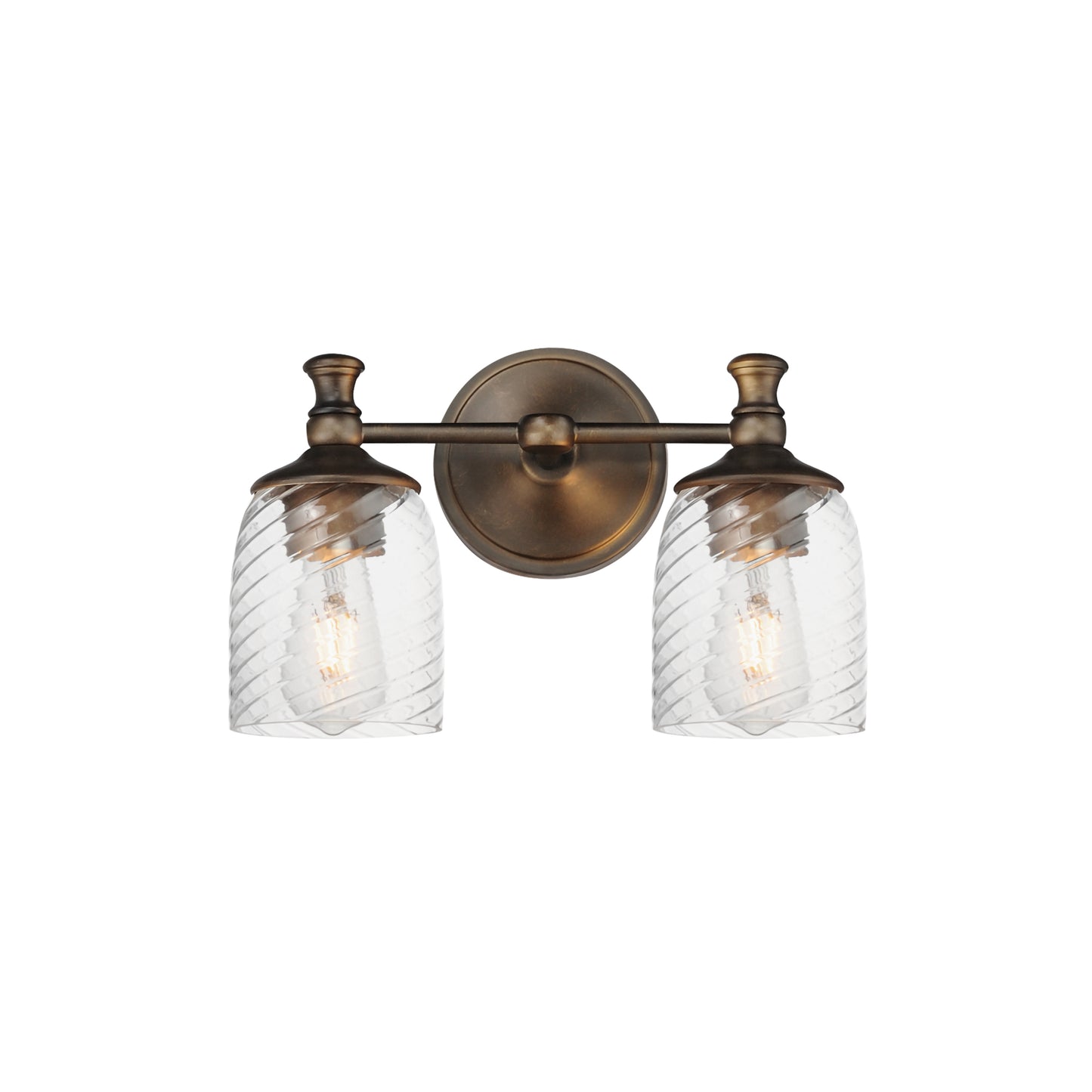Swirl 2-Light Wall Sconce Antique Bronze by Maxim Lighting
