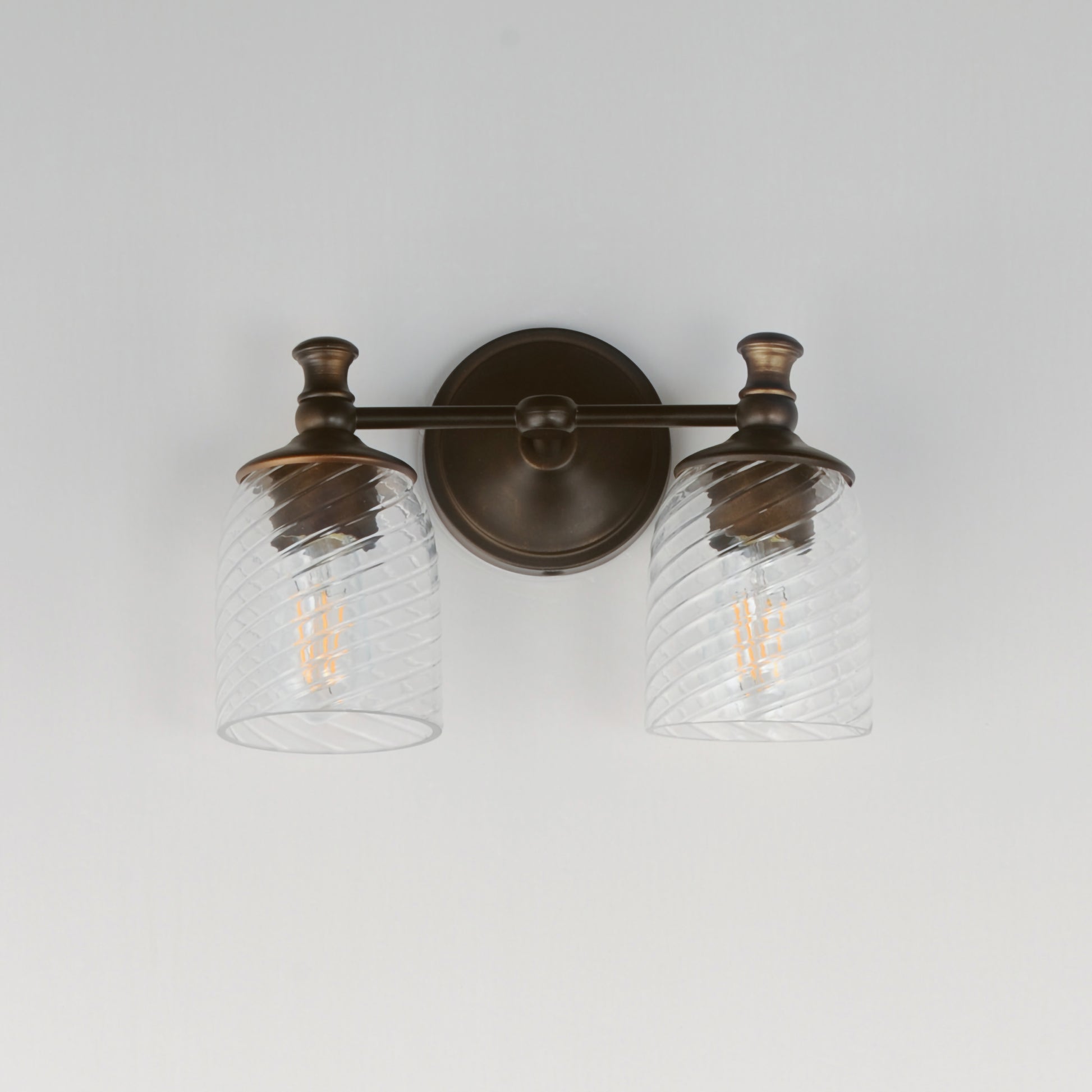 Swirl 2-Light Wall Sconce Antique Bronze by Maxim Lighting