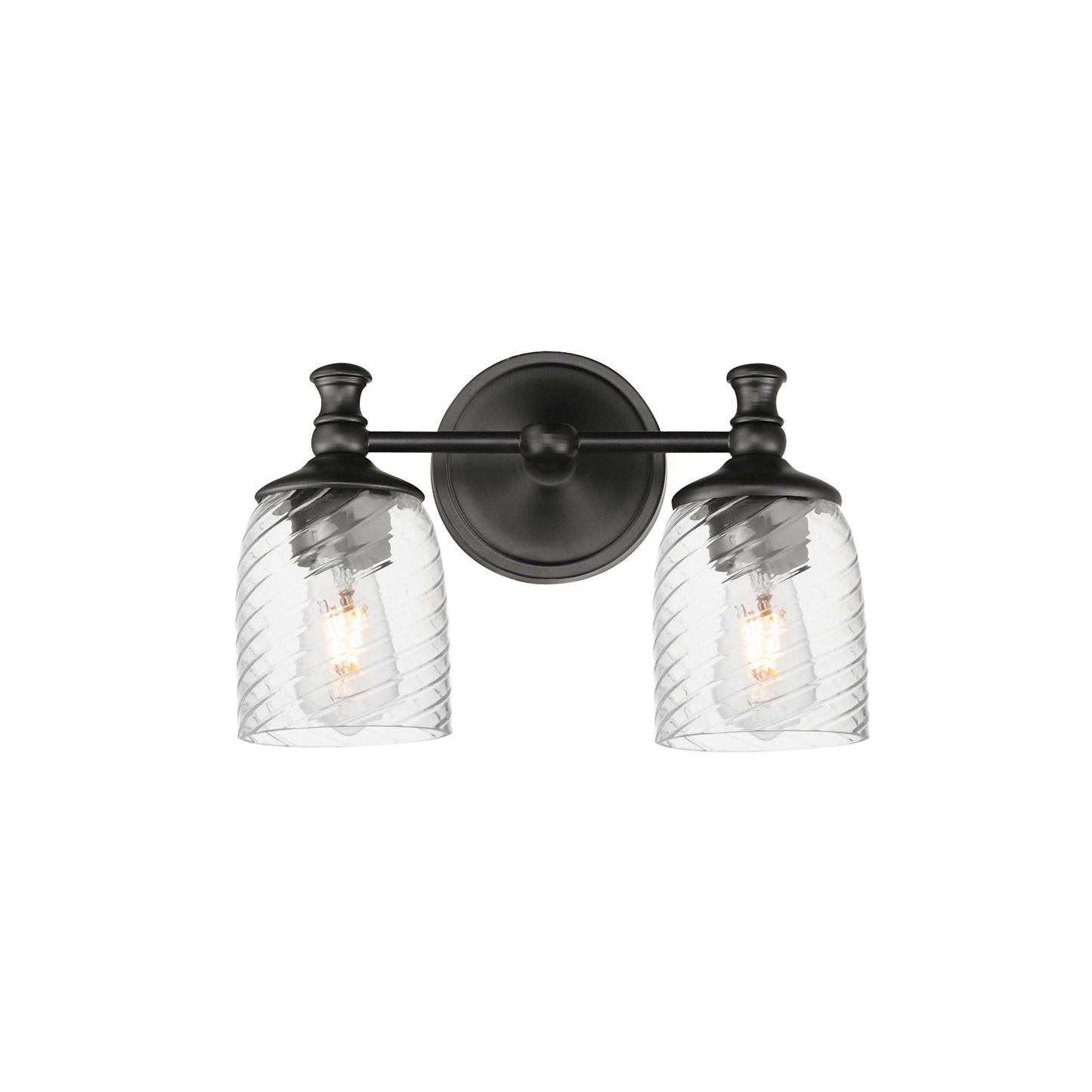 Swirl 2-Light Wall Sconce Black by Maxim Lighting