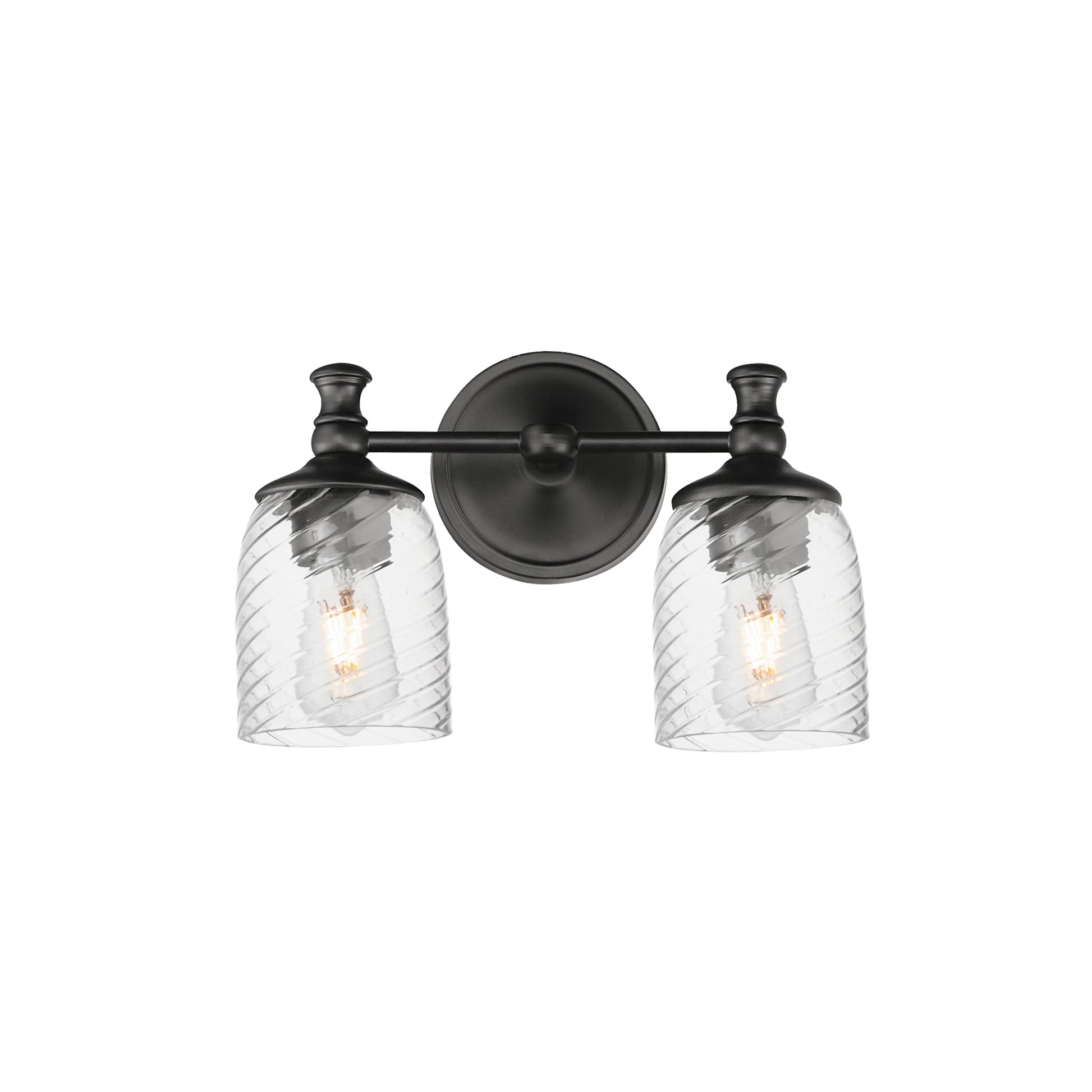 Swirl 2-Light Wall Sconce Black by Maxim Lighting