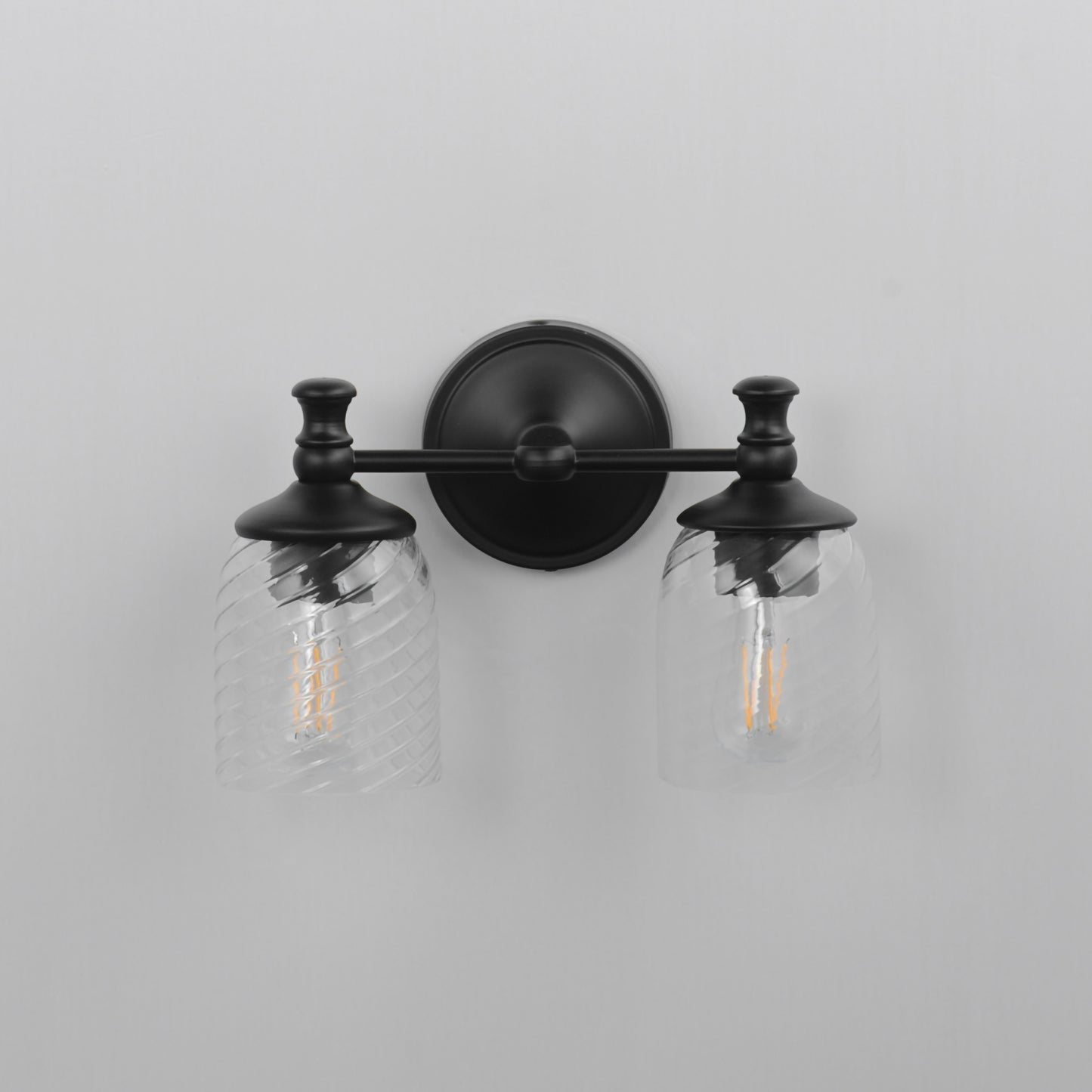Swirl 2-Light Wall Sconce Black by Maxim Lighting