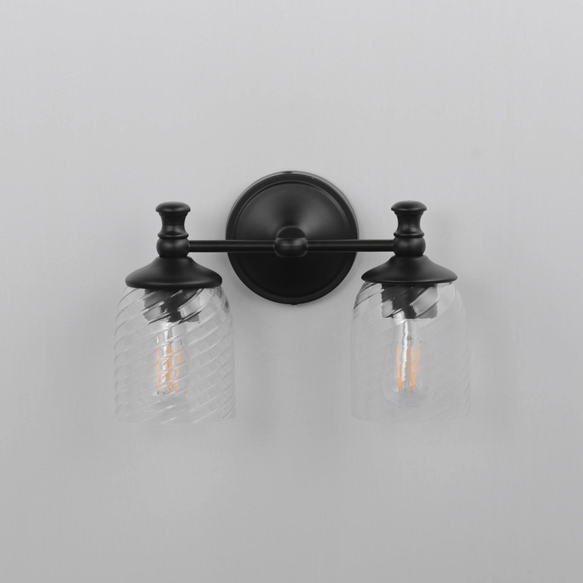 Swirl 2-Light Wall Sconce Black by Maxim Lighting