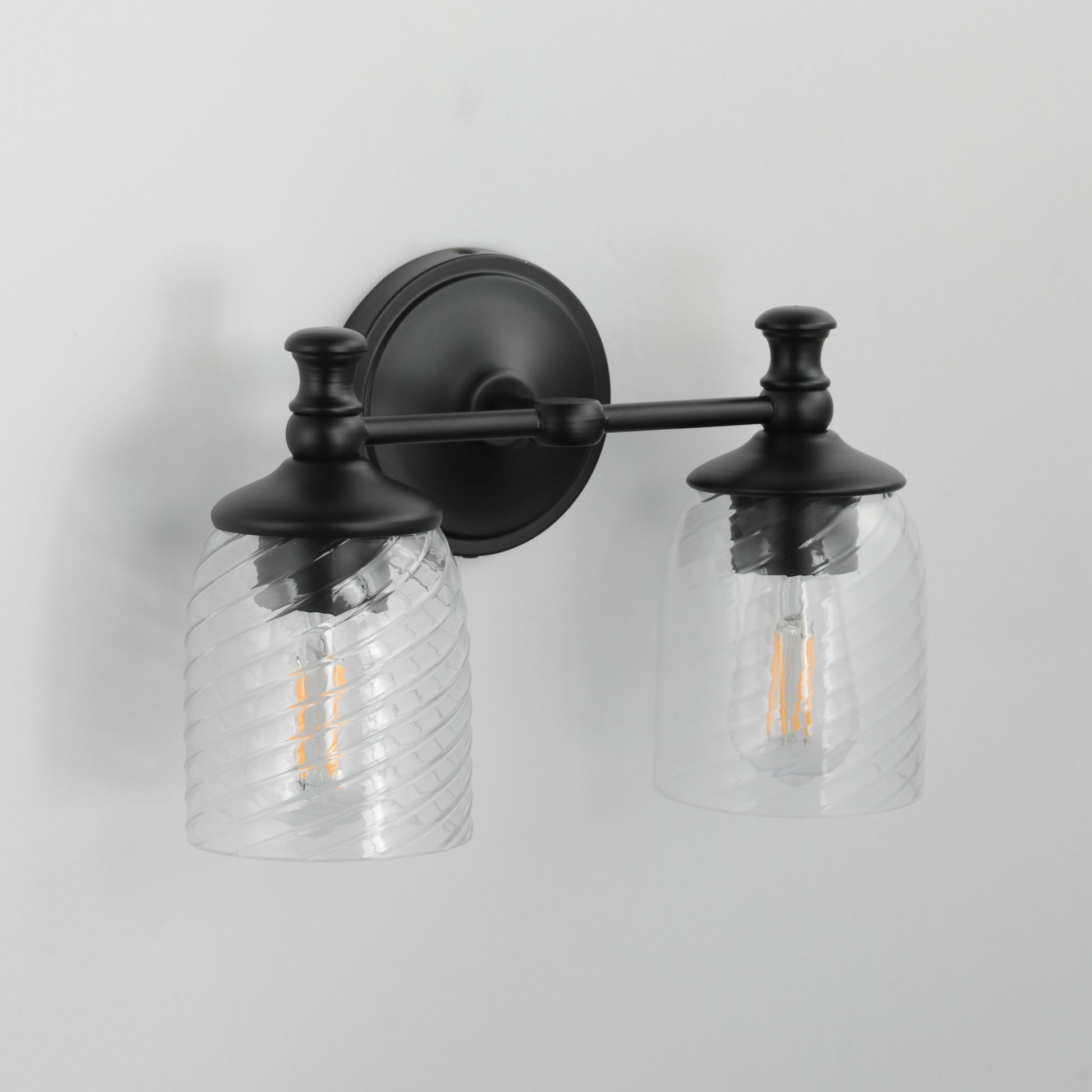 Swirl 2-Light Wall Sconce Black by Maxim Lighting